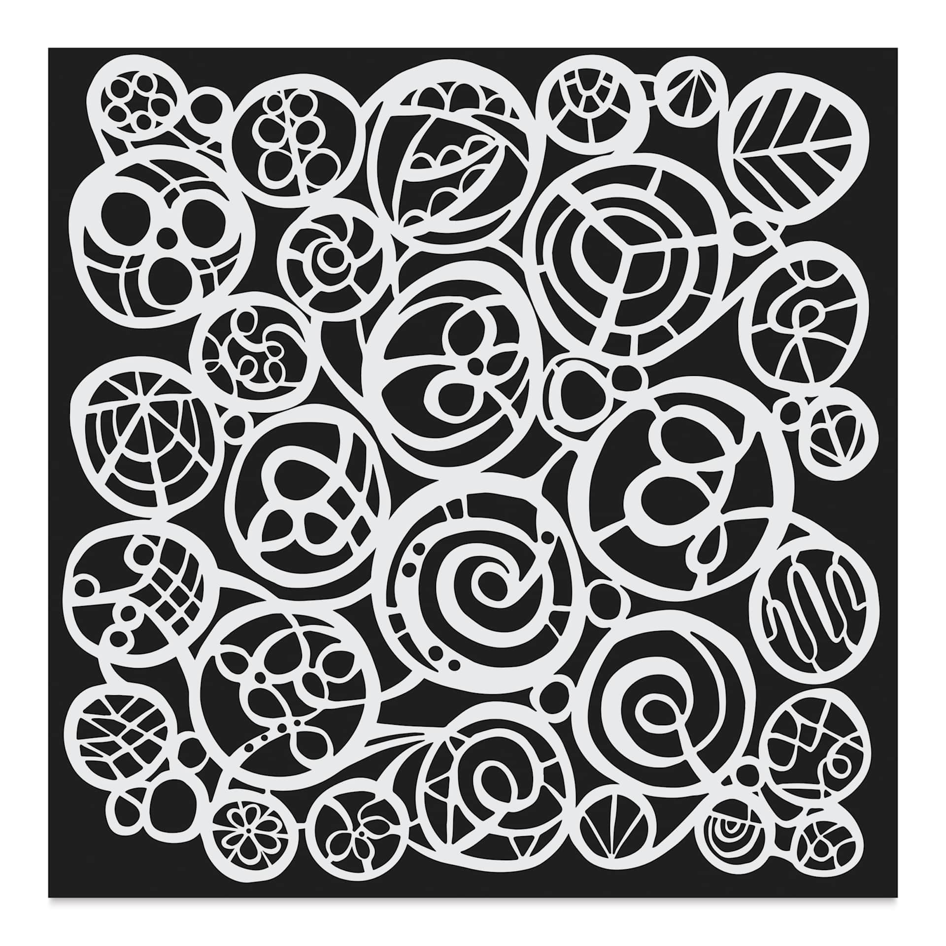 The Crafter's Workshop Stencil - Circle Fest, 6" x 6"