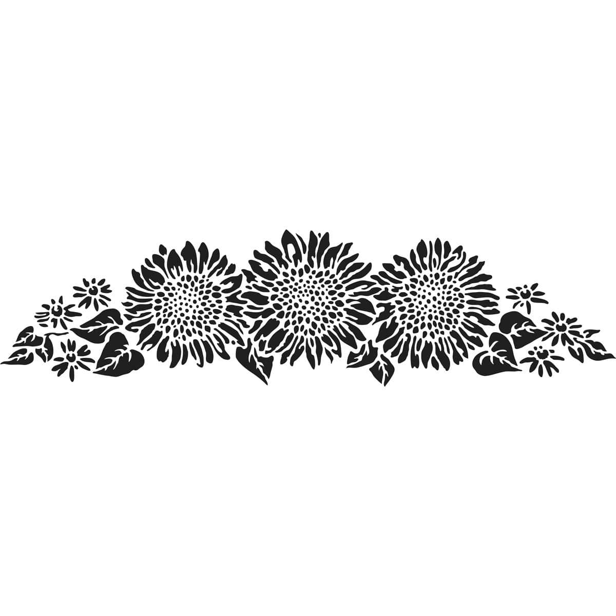 The Crafter's Workshop Stencils Sunflower Spray