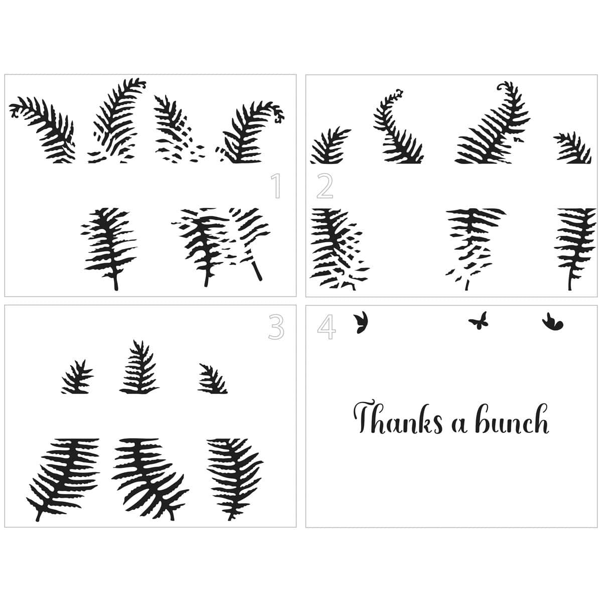 Layered Stencils Fern Banner