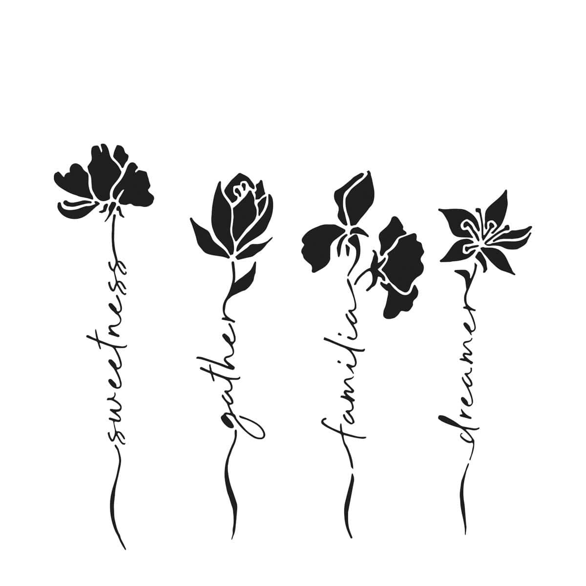 The Crafter's Workshop Stencils Word Stems