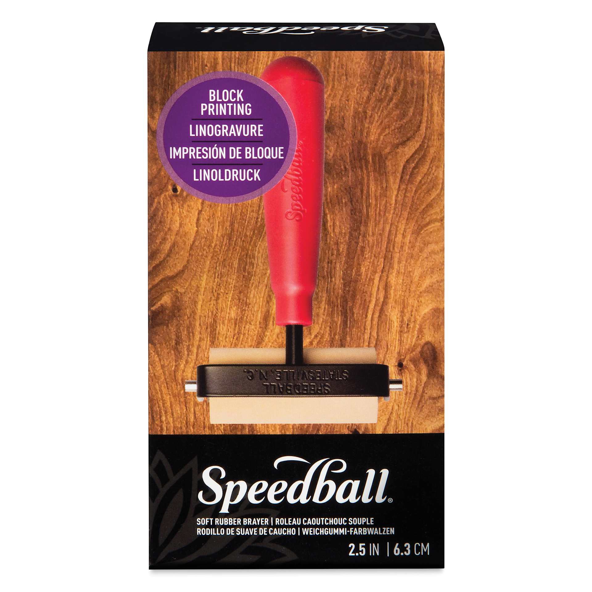 Speedball Soft Rubber Brayer - 2-1/2", front of packaging