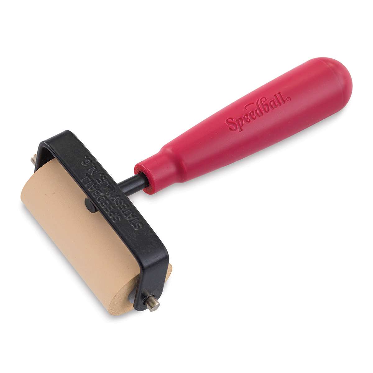 Speedball Soft Rubber Brayer - 2-1/2'' (Angled view)