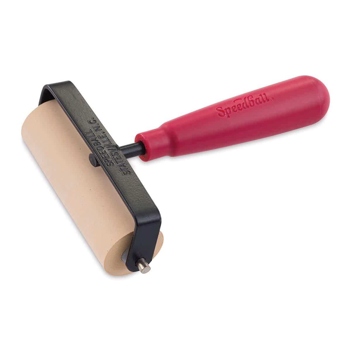 Speedball Soft Rubber Brayer - 3-1/2" (Angled view)