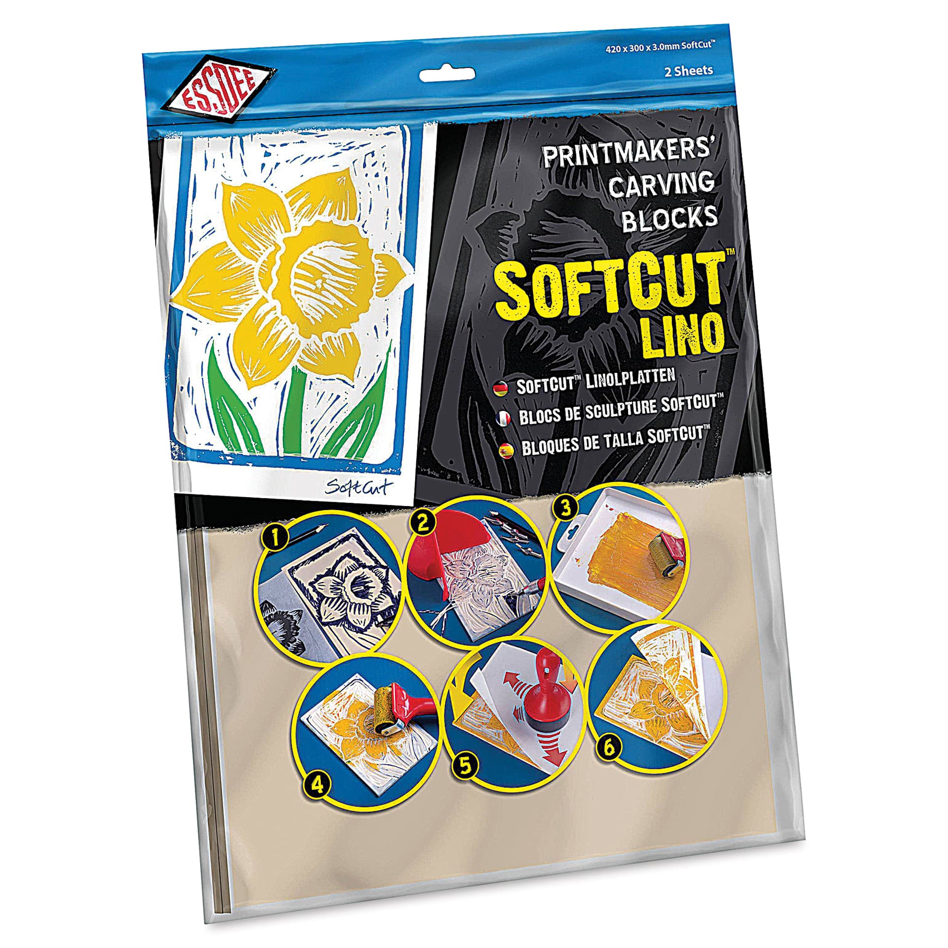 Essdee SoftCut Printmakers' Carving Blocks - 16-1/2" x 12", Pkg of 2 (In package)
