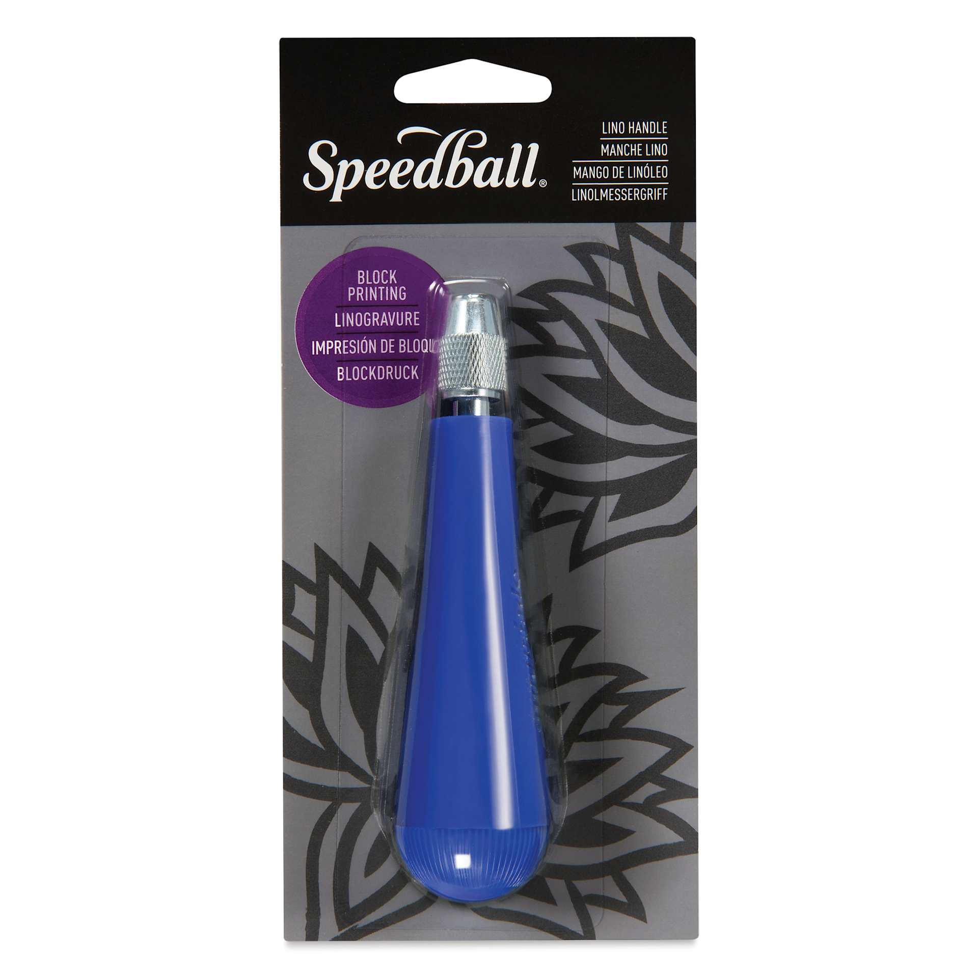Speedball Linoleum Cutter Handle - Blue, front of packaging