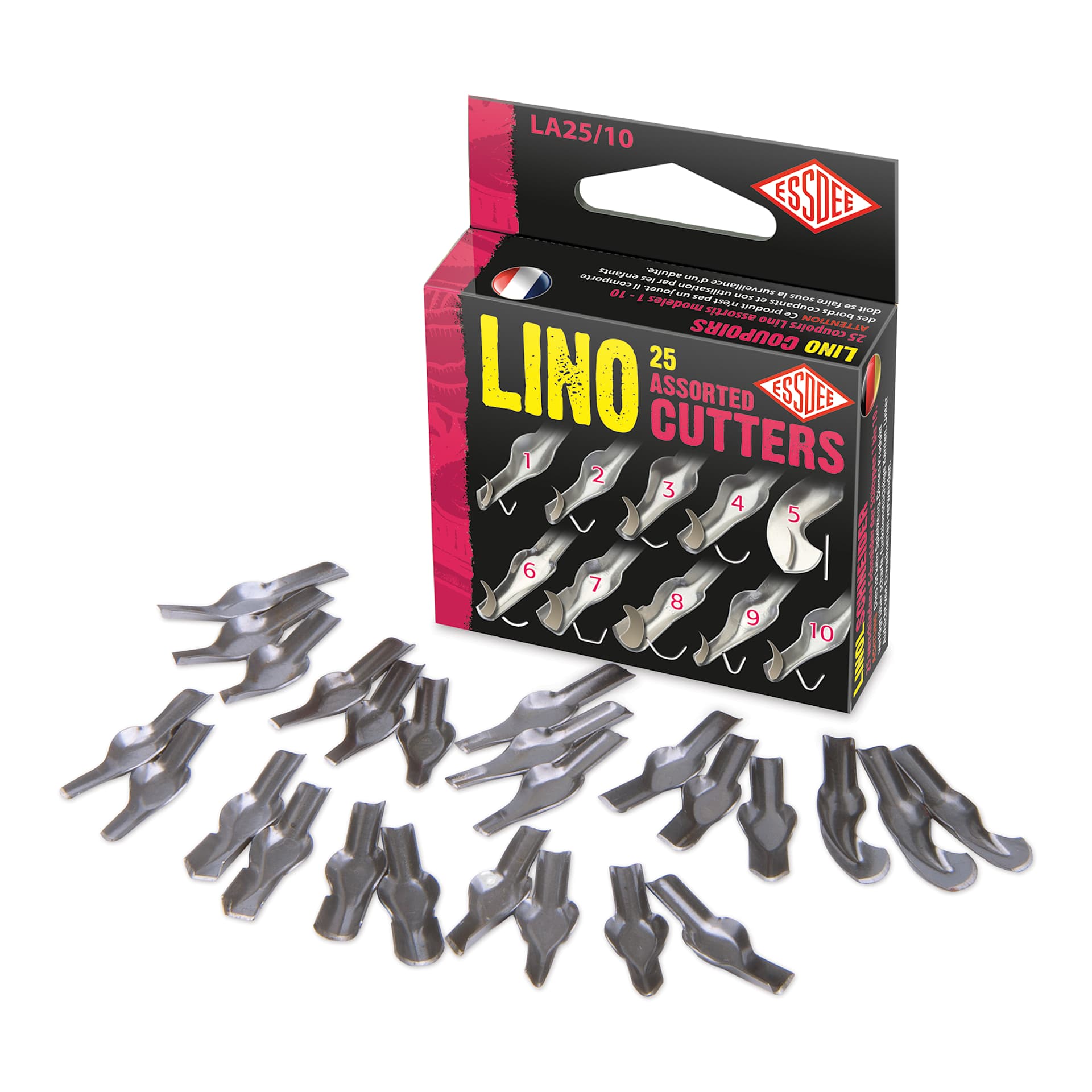 Essdee Lino Cutter Blades - #1 - #10, Pkg of 25 (With package)