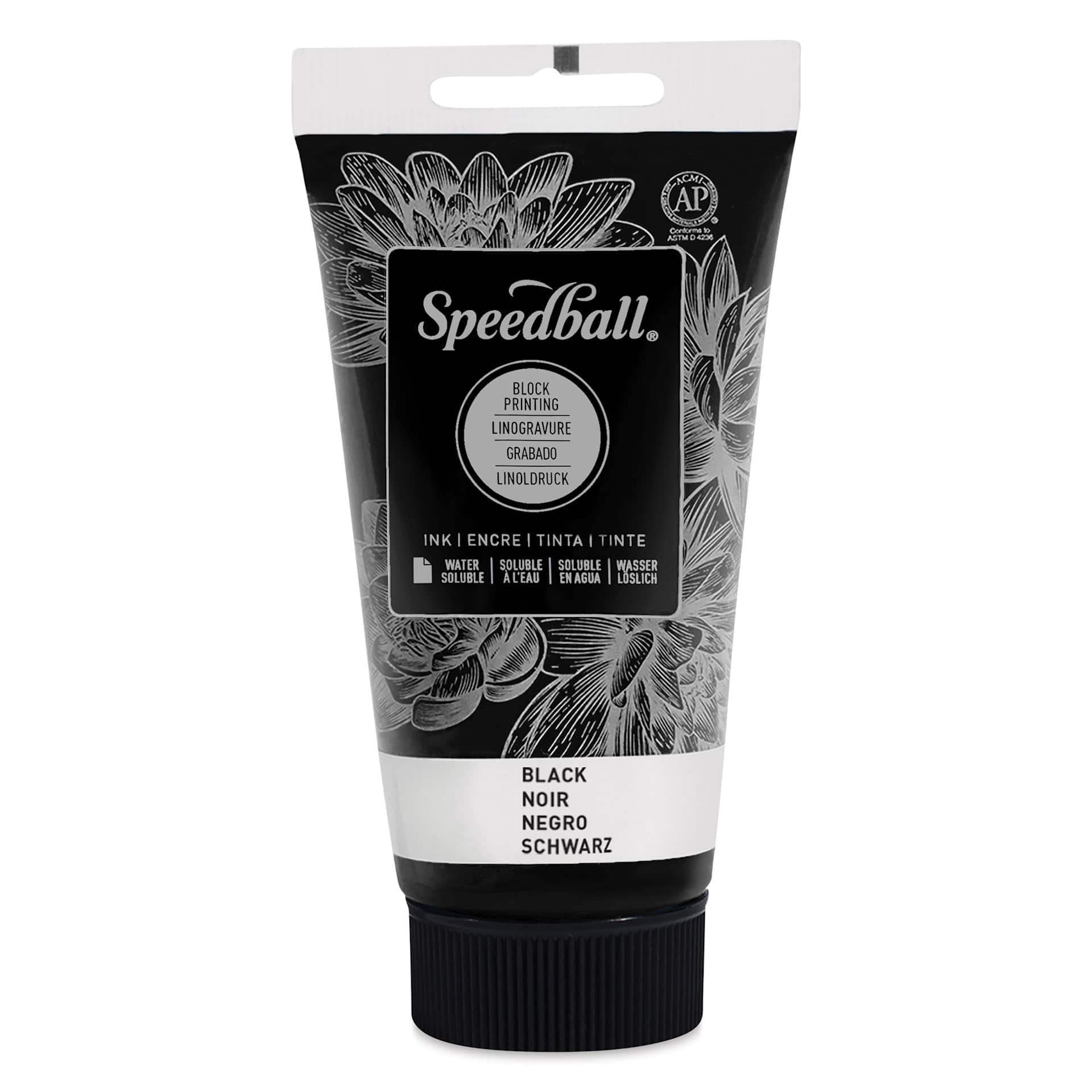 Speedball Water-Soluble Block Printing Ink - Black, 2.5 oz