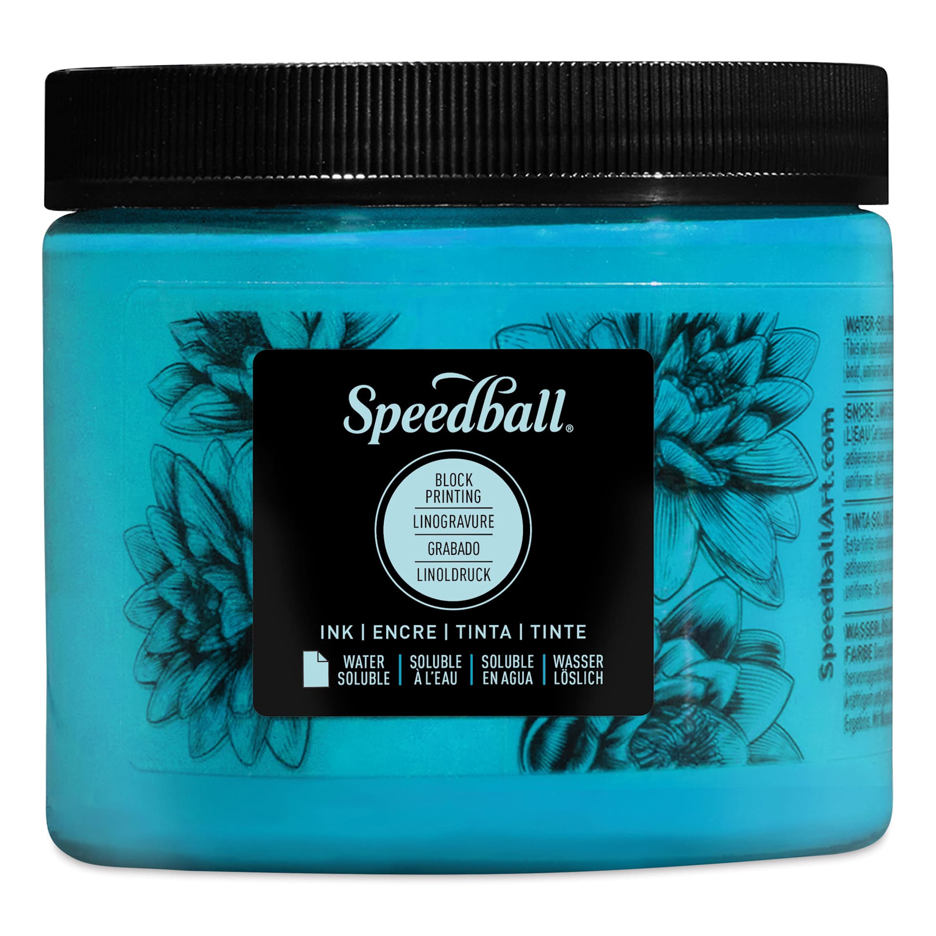 Speedball Water-Soluble Block Printing Ink - Turquoise, 16 oz