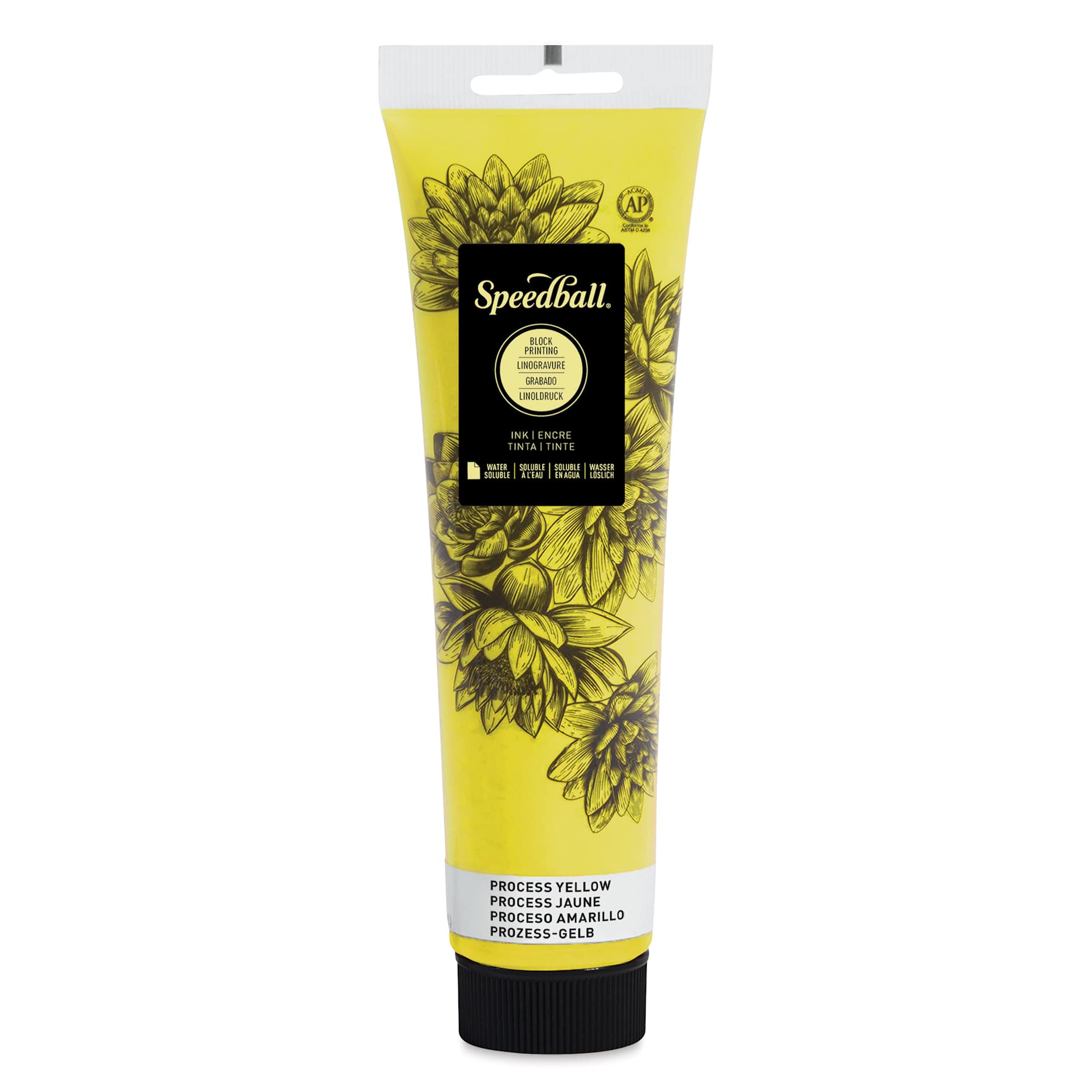 Speedball Water-Soluble Block Printing Ink - Process Yellow, 5 oz