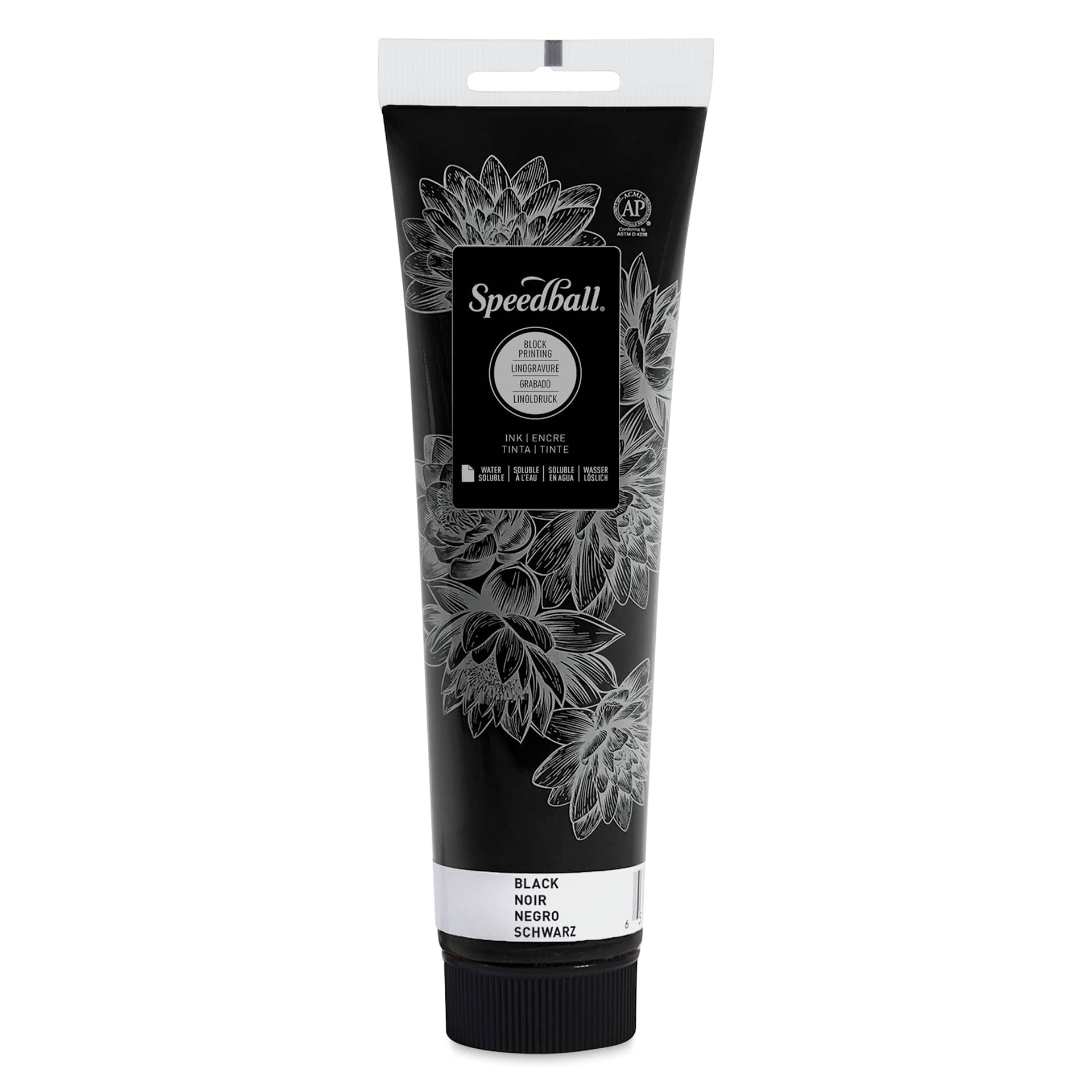 Speedball Water-Soluble Block Printing Ink - Black, 5 oz