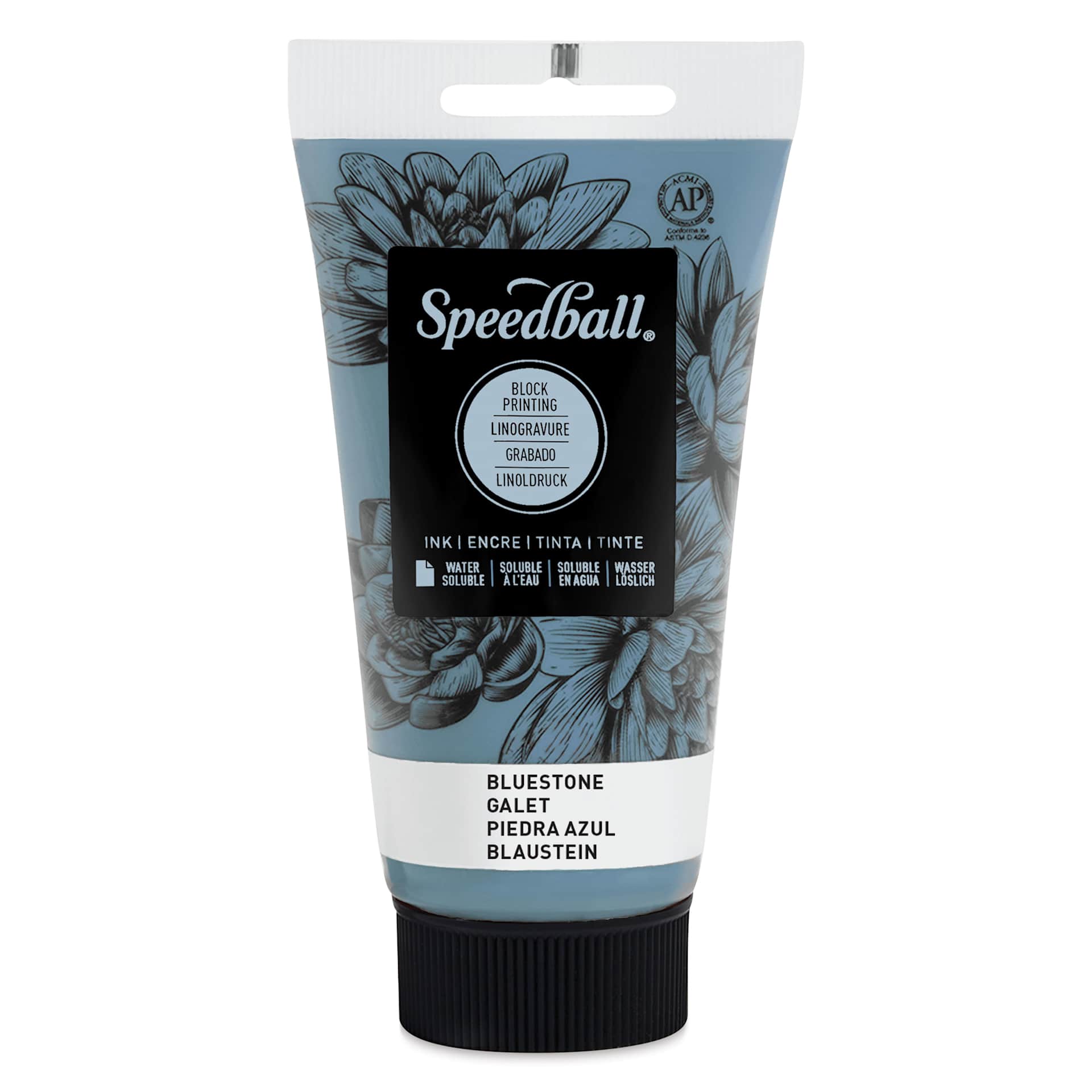 Speedball Water-Soluble Block Printing Ink - Bluestone, 2.5 oz