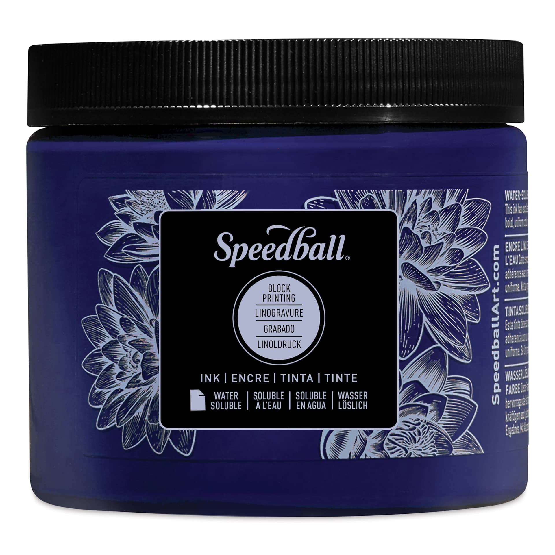 Speedball Water-Soluble Block Printing Ink - Process Cyan, 16 oz