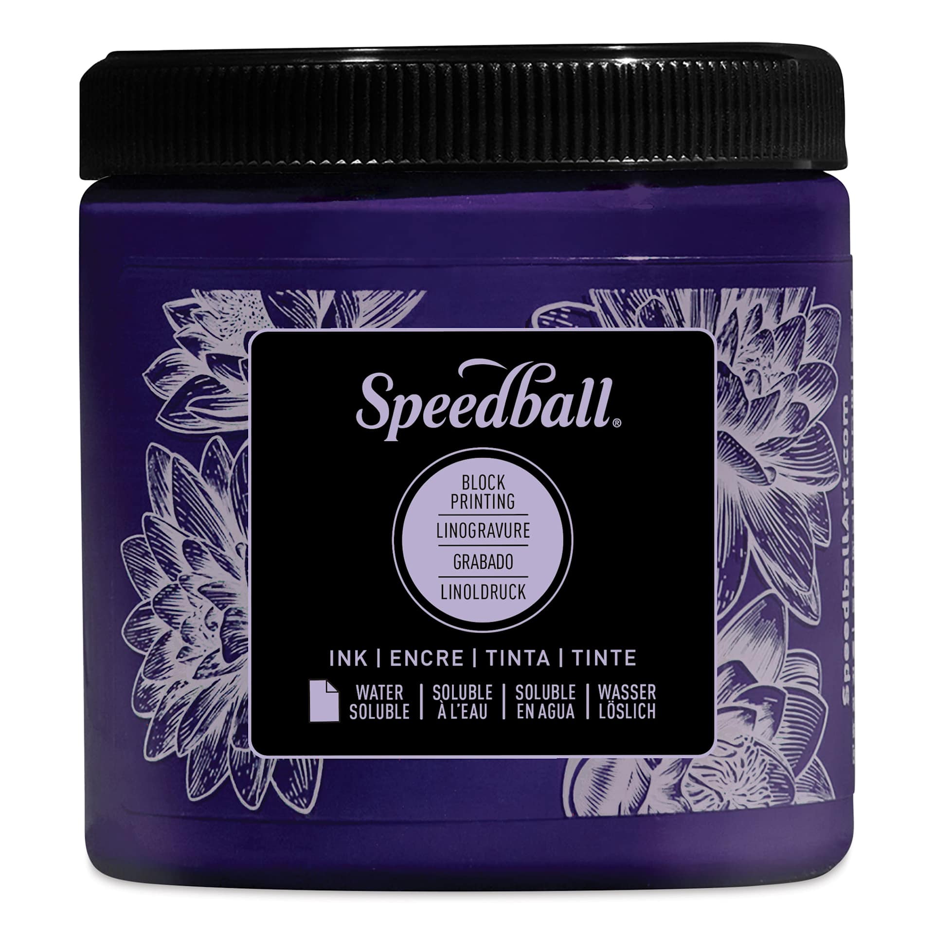 Speedball Water-Soluble Block Printing Ink - Violet, 8 oz