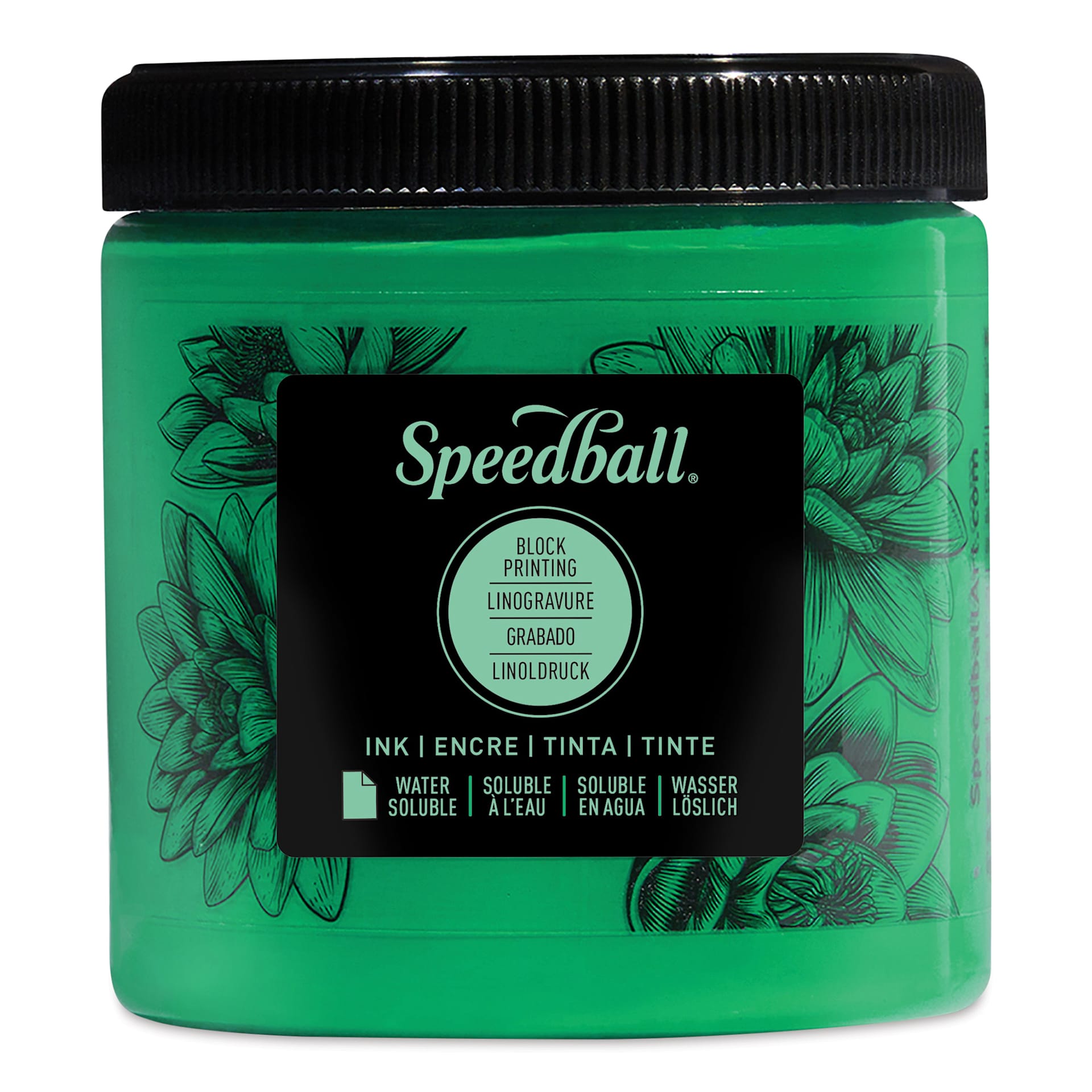 Speedball Water-Soluble Block Printing Ink - Green, 8 oz
