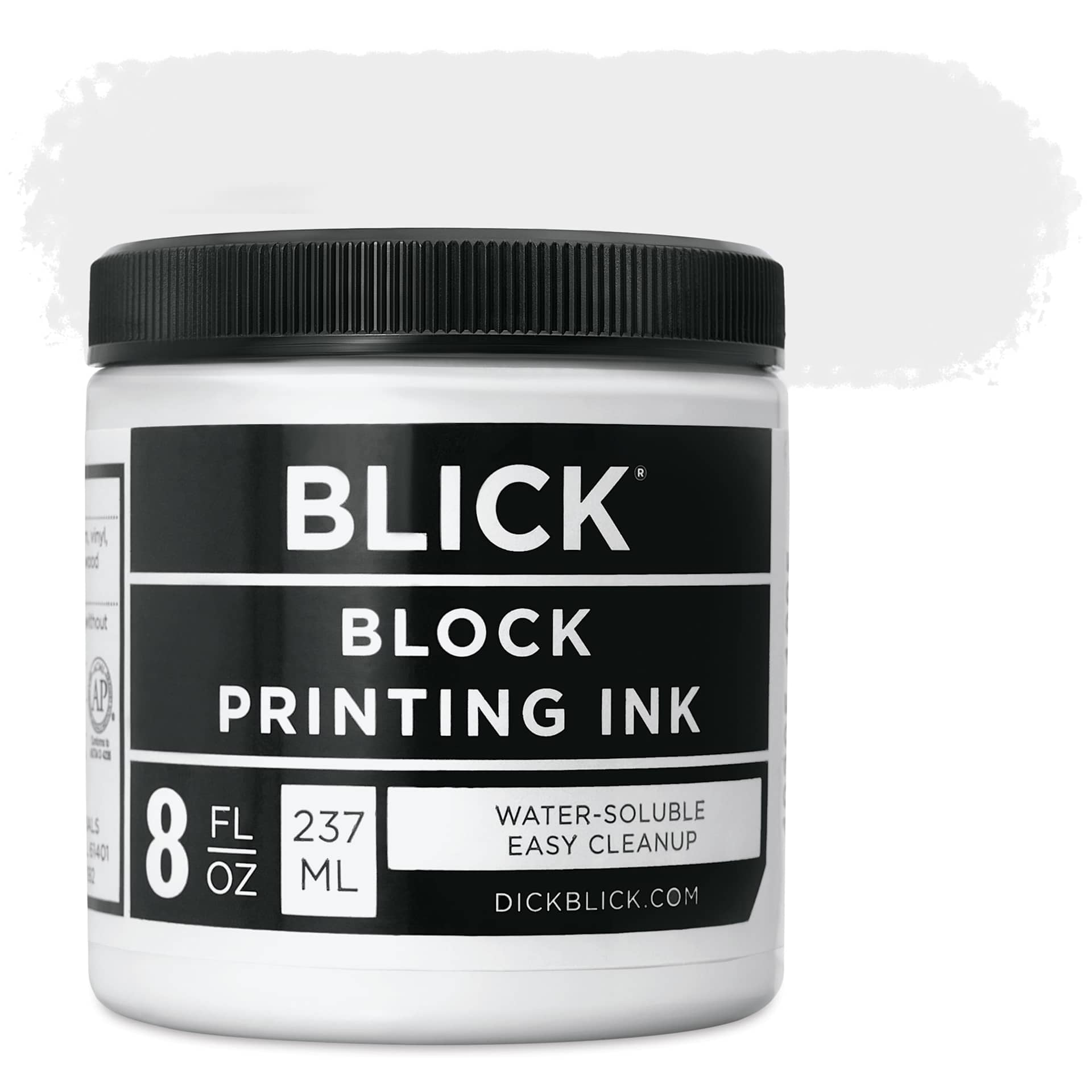 Blick Water-Soluble Block Printing Ink - White, 8 oz Jar