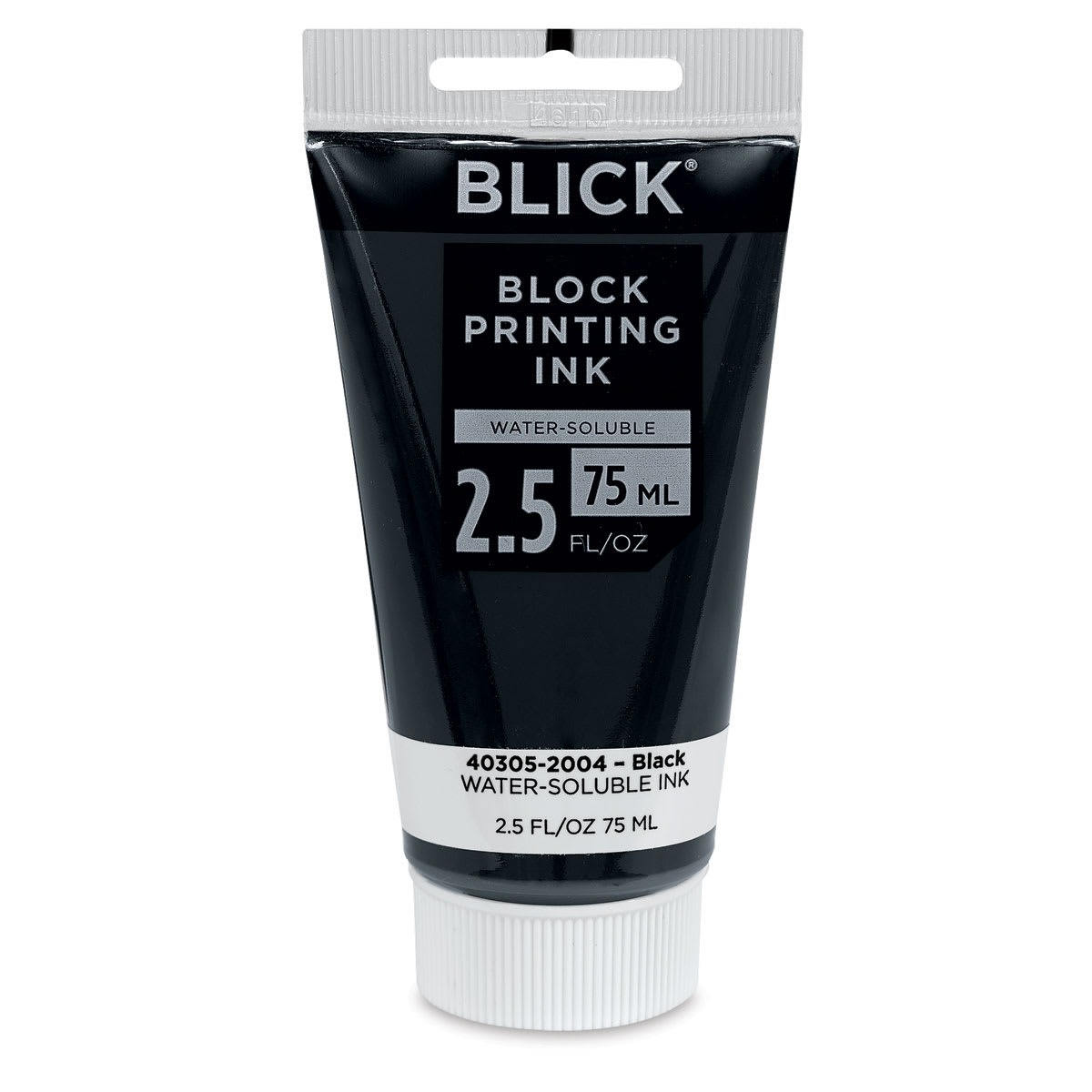 Blick Water-Soluble Block Printing Ink - Front of Black 2.5 oz Tube shown Blick Water-Soluble Block Printing Ink - Front of Black 2.5 oz Tube shown