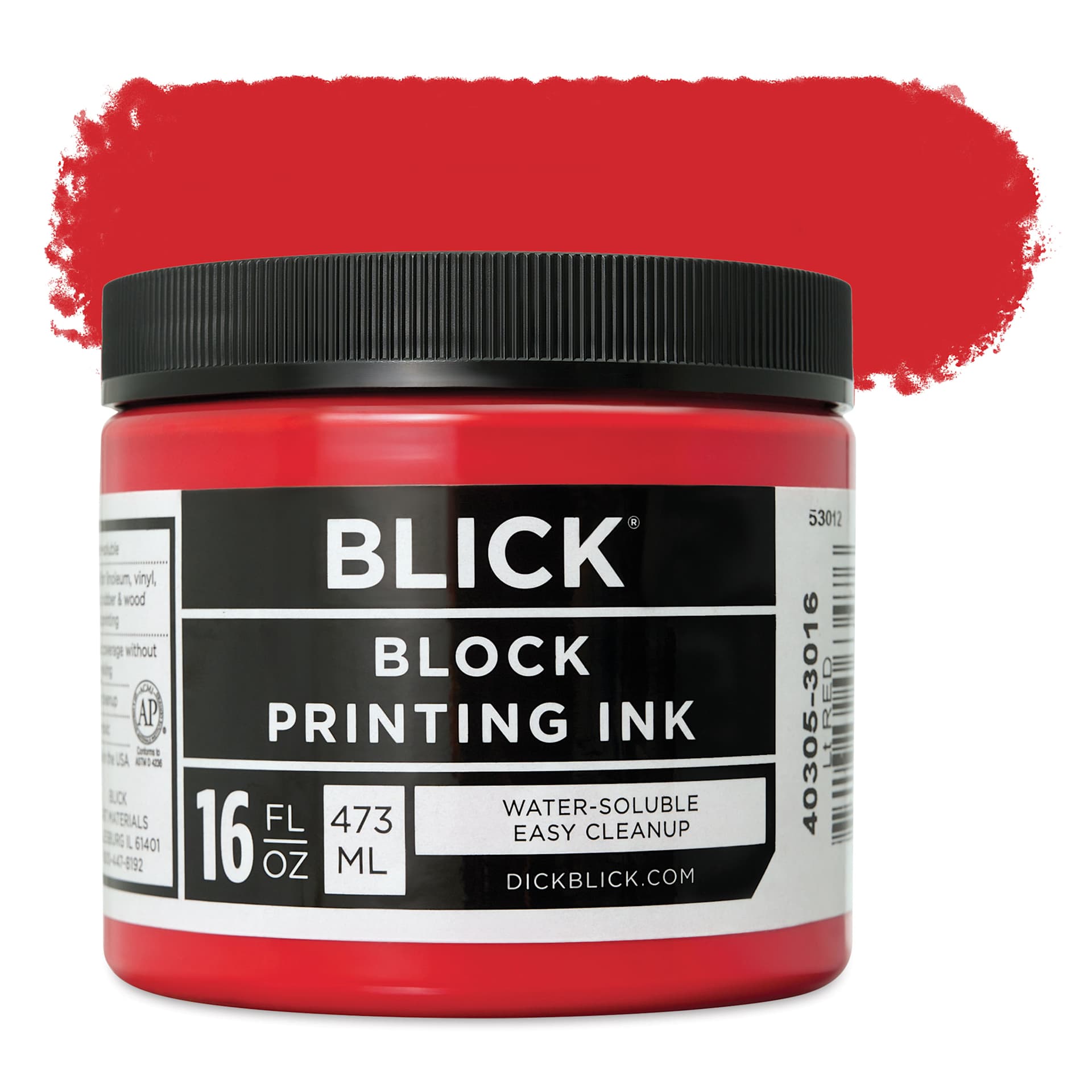 Blick Water-Soluble Block Printing Ink - Light Red, 16 oz Jar