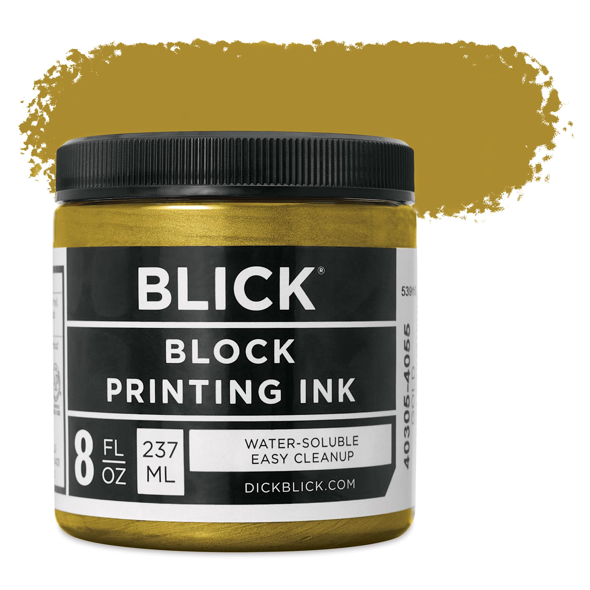 Blick Water-Soluble Block Printing Ink - Gold, 8 oz Jar