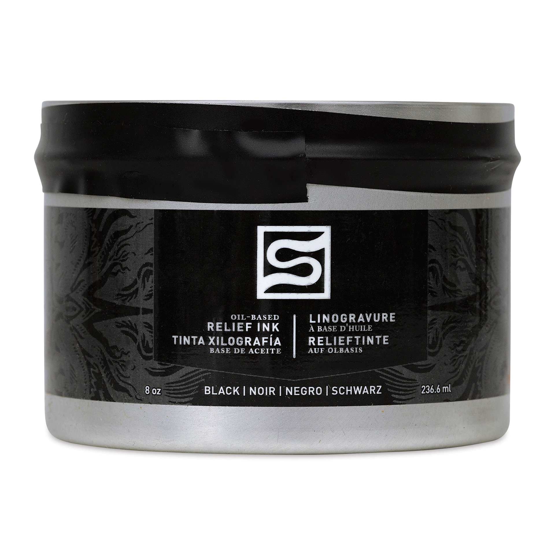 Speedball Oil-Based Relief Ink - Black, 8 oz front of packaging
