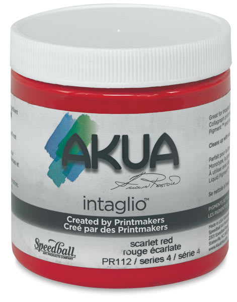 Akua Intaglio Inks - Scarlet Red, 237 ml Akua Intaglio Inks - Scarlet Red, 237 ml