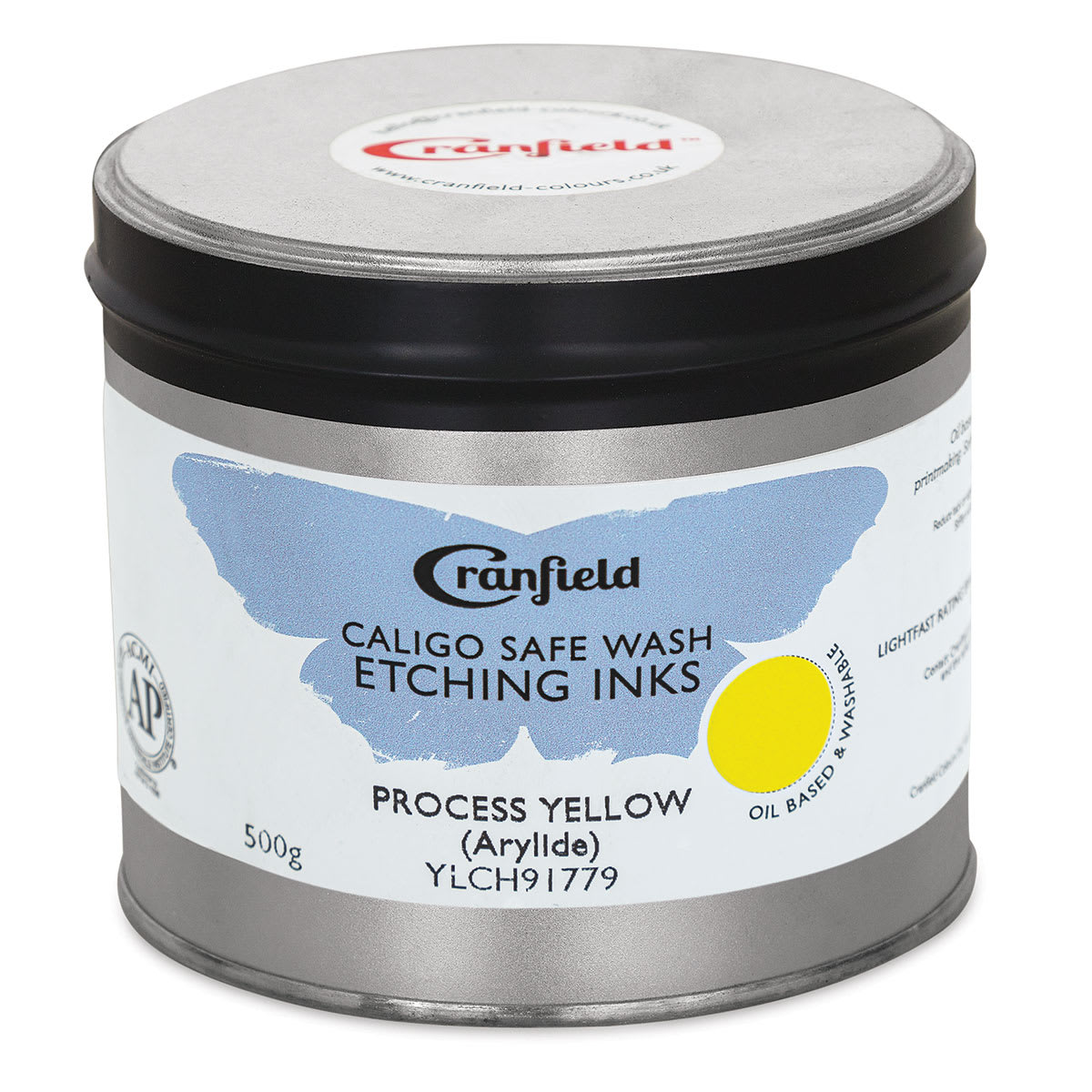 Cranfield Caligo Safe Wash Etching Ink - Process Yellow (Arylide), 500 g Can - front
