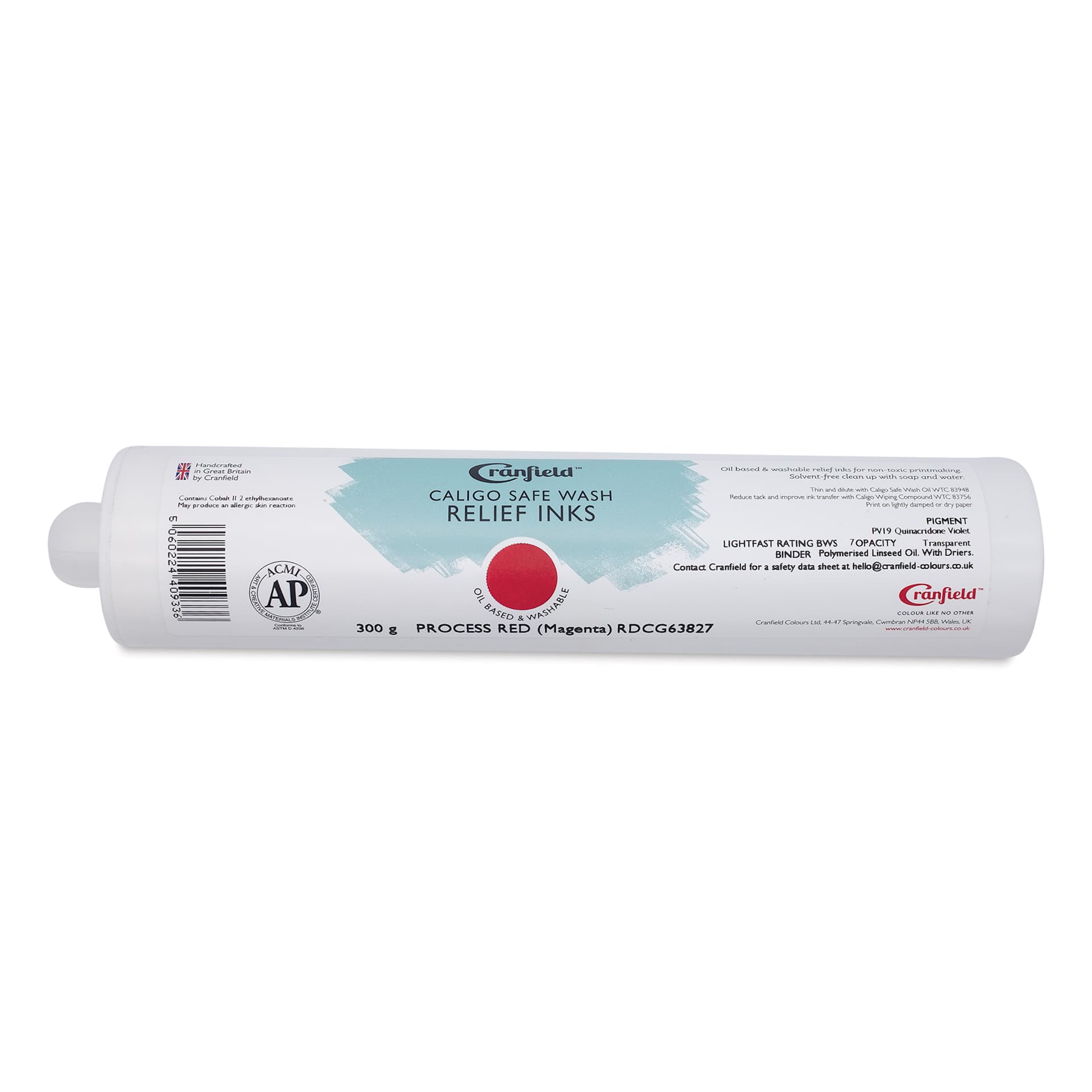 Cranfield Caligo Safe Wash Relief Ink Cartridge - Process Red (Magenta), 300 g