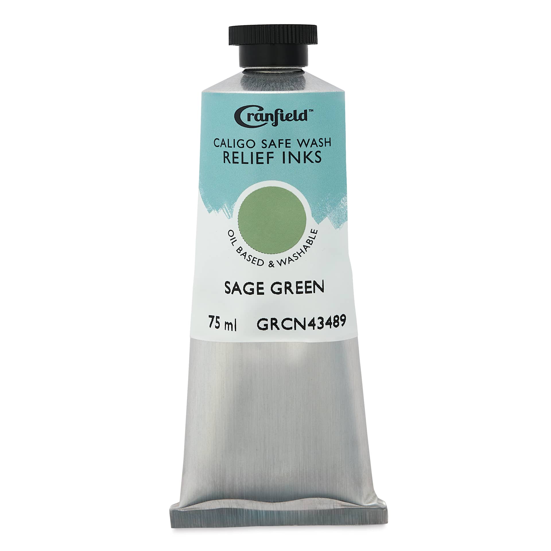 Cranfield Caligo Safe Wash Relief Ink - Sage Green, 75 ml tube