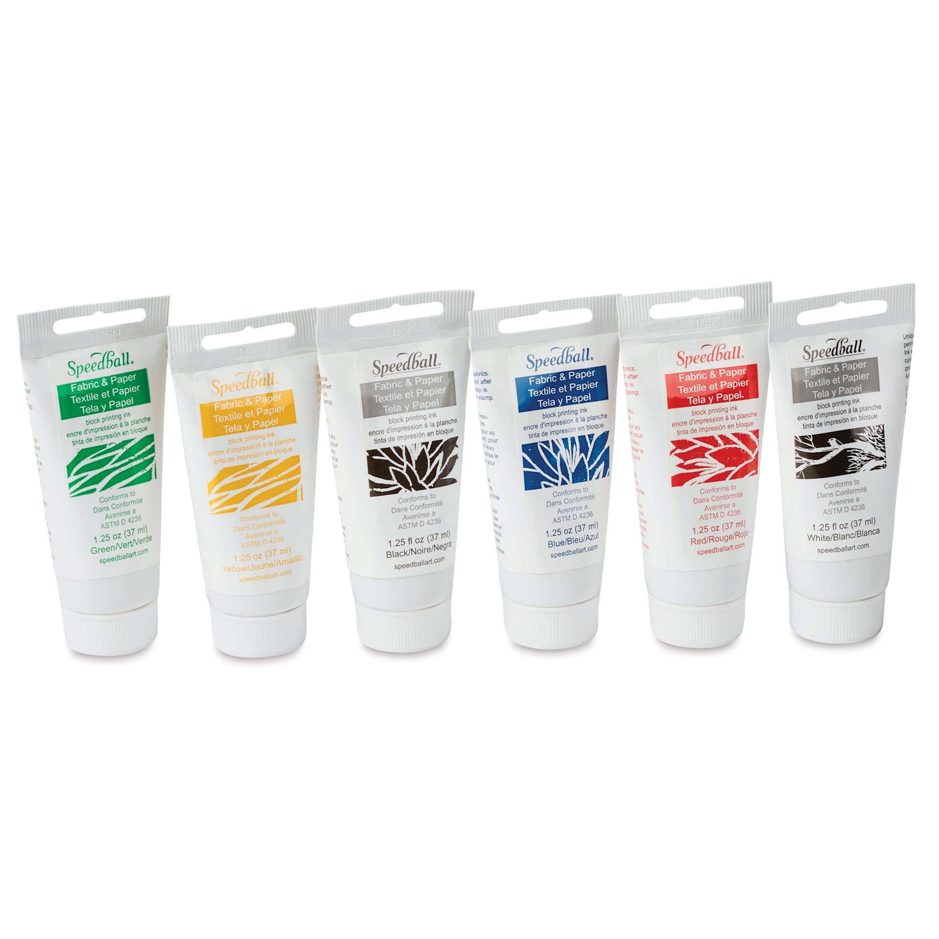 Speedball Ultimate Fabric and Paper Block Printing Kit - Set of 6, included colors