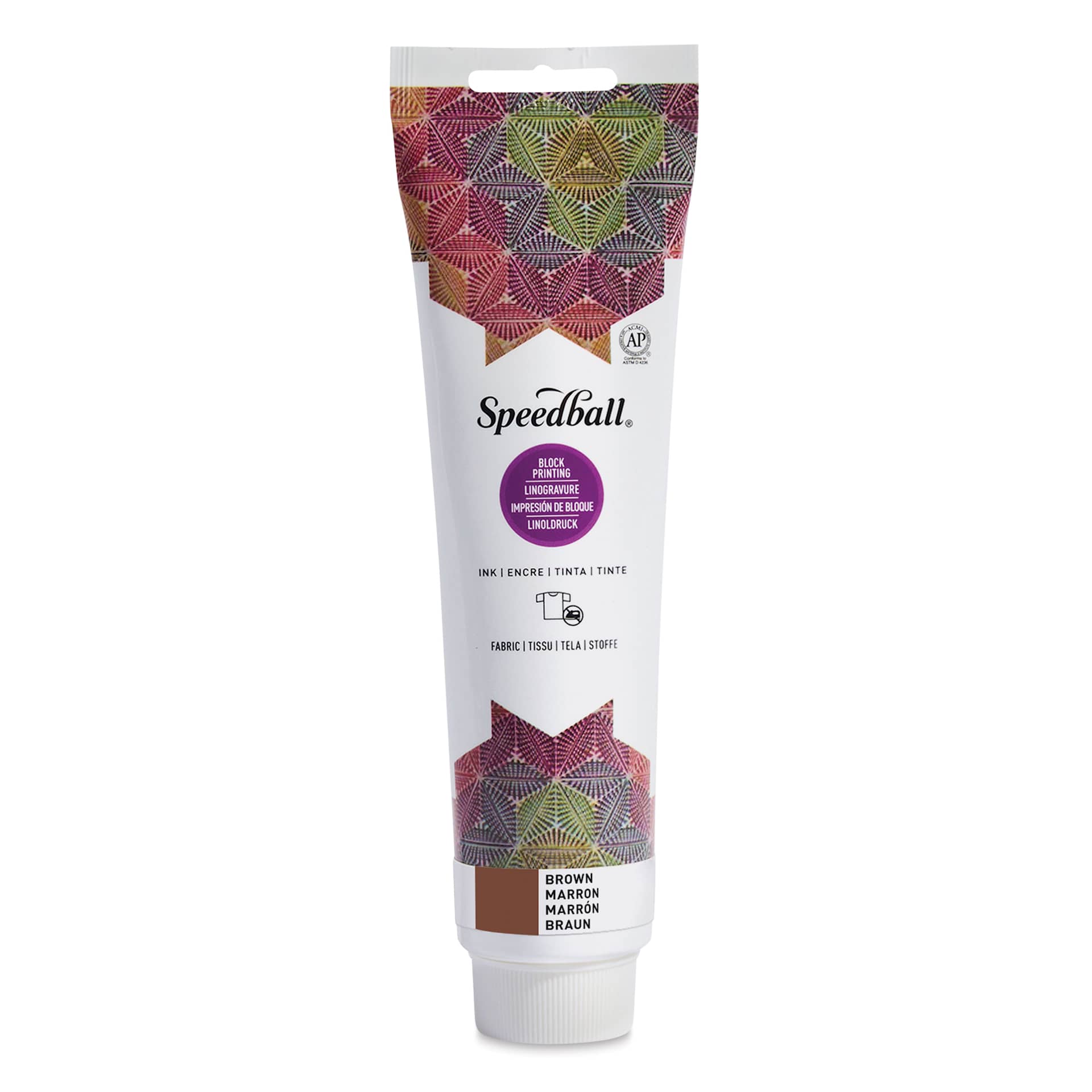 Speedball Fabric and Paper Block Printing Ink - Brown, 5 oz