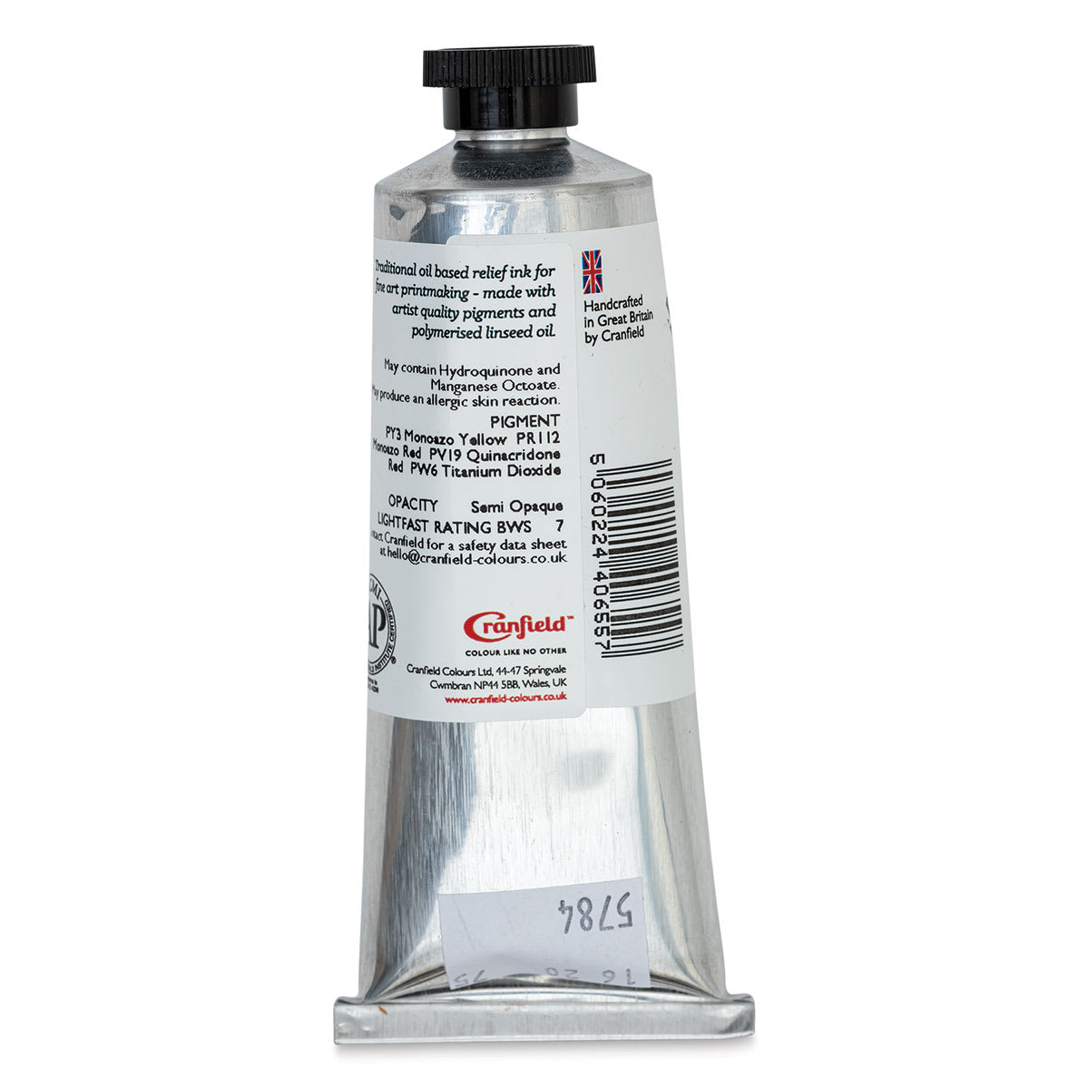 Cranfield Traditional Relief Ink - Terra Cotta, 75 ml - back
