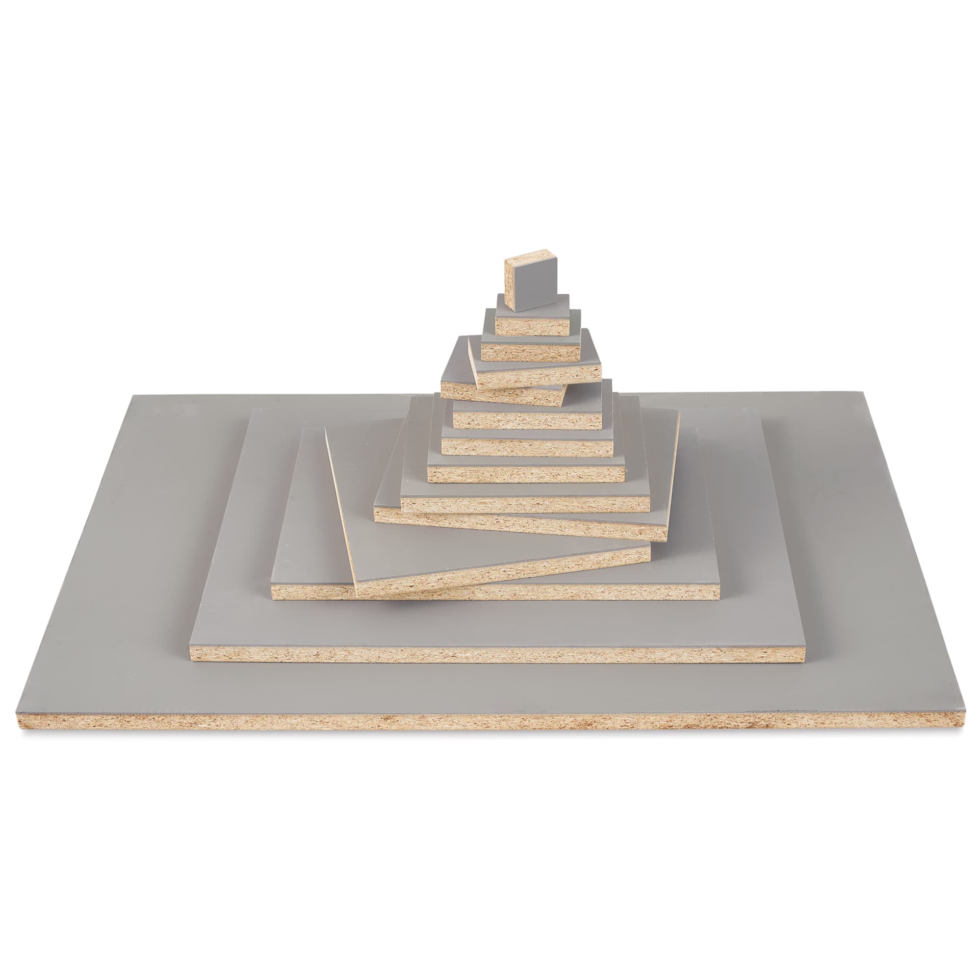 Blick Battleship Gray Mounted Linoleum Blocks, assorted sizes stacked