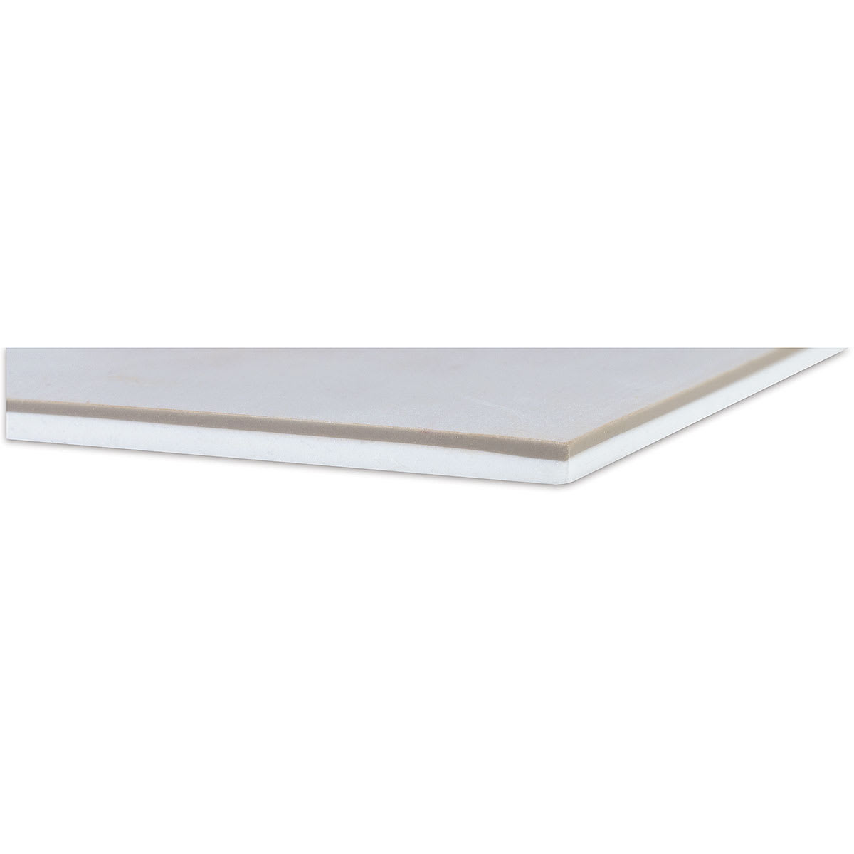 Blick Readycut Printing Block - side view showing white and gray layer Blick Readycut Printing Block - side view showing white and gray layer