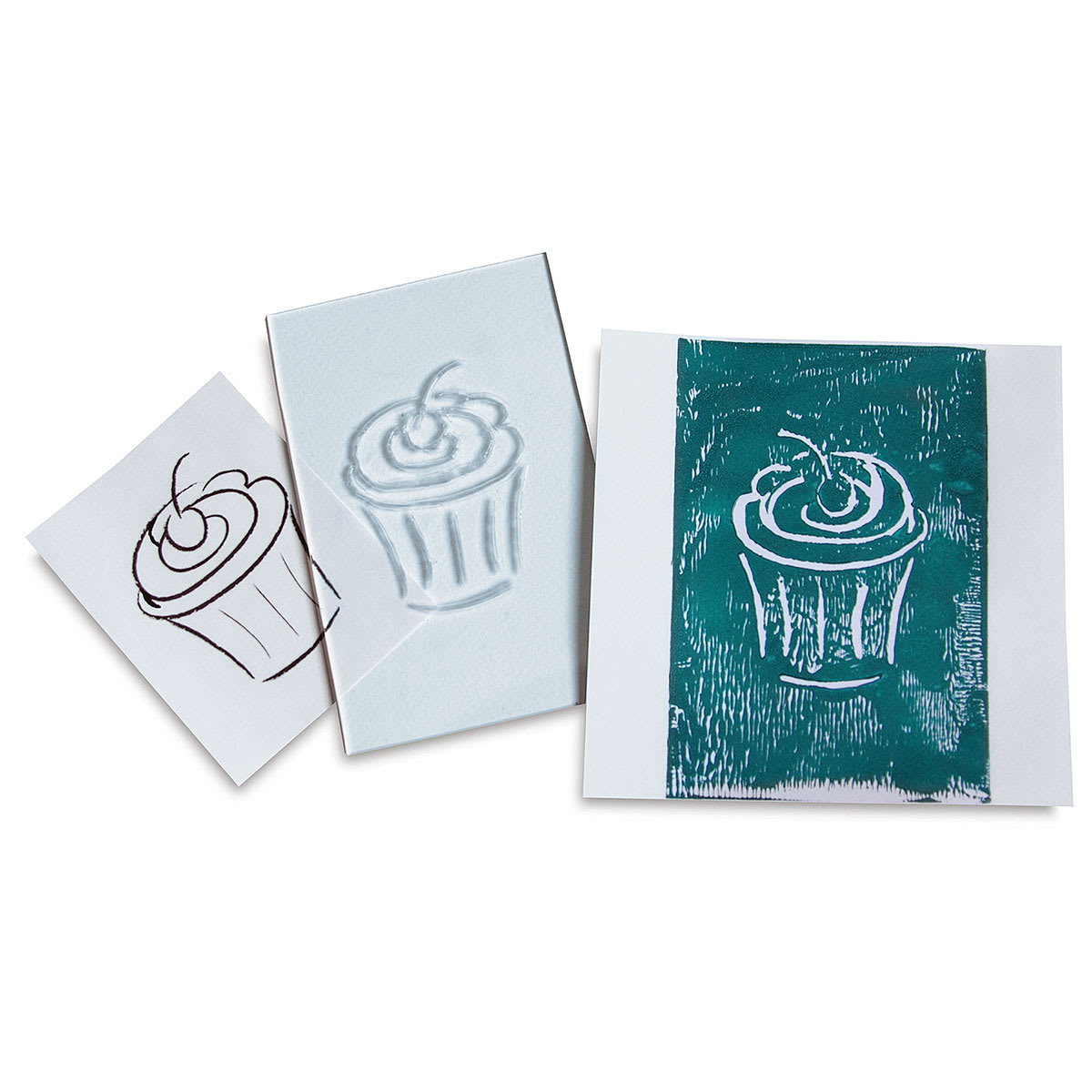 Richeson Clear Carve Linoleum - Original, Linoleum Block, and finished single color print Richeson Clear Carve Linoleum - Original, Linoleum Block, and finished single color print