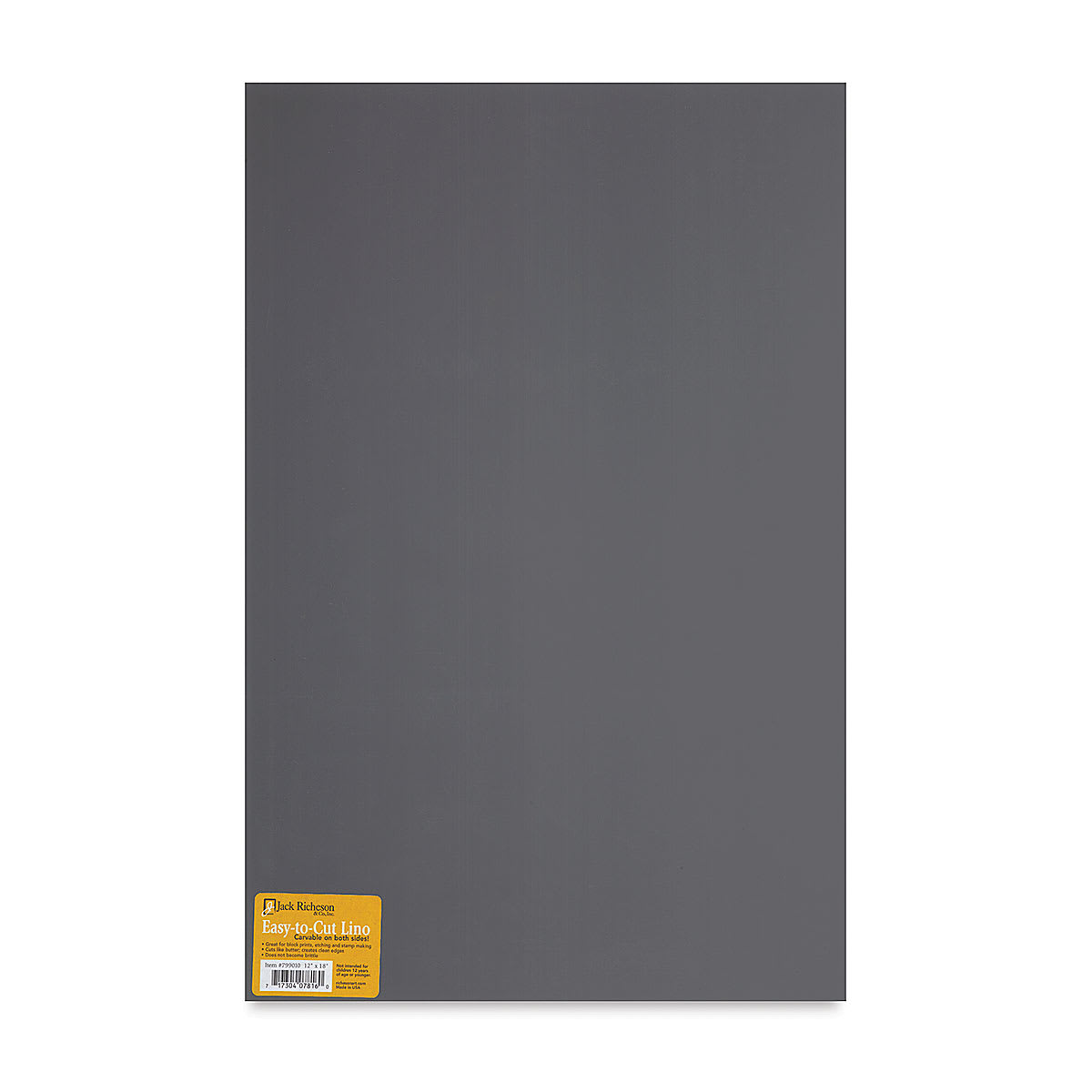 Richeson Unmounted Easy-to-Cut Linoleum - Front view of 12" x 18" block Richeson Unmounted Easy-to-Cut Linoleum - Front view of 12" x 18" block