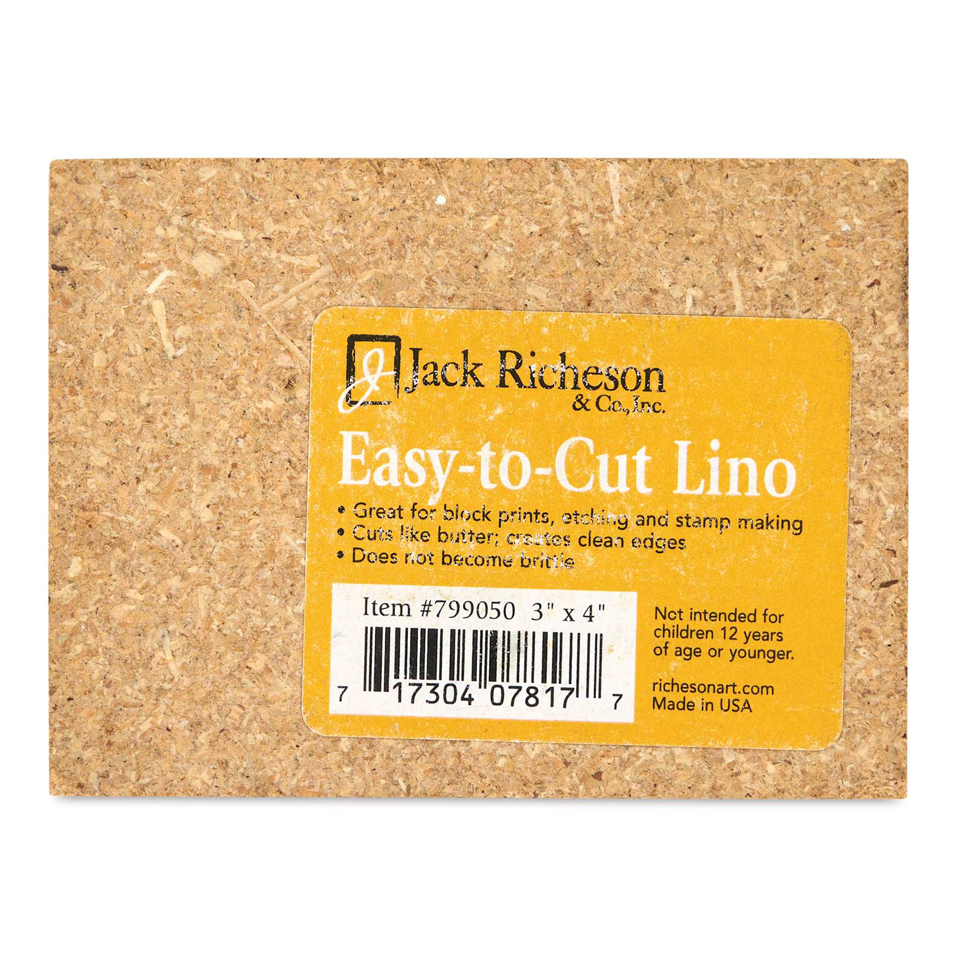 Richeson Easy-to-Cut Linoleum - Mounted, 3" x 4", back