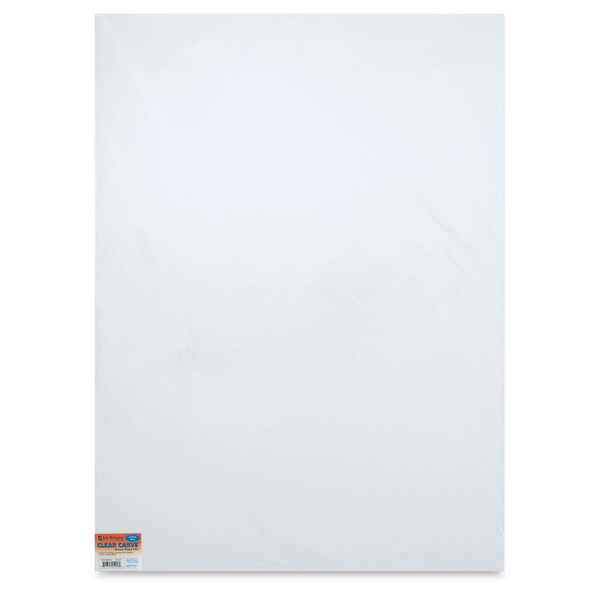Richeson Clear Carve Etching Plates - Front view of Single 22" x 30" plates with label Richeson Clear Carve Etching Plates - Front view of Single 22" x 30" plates with label