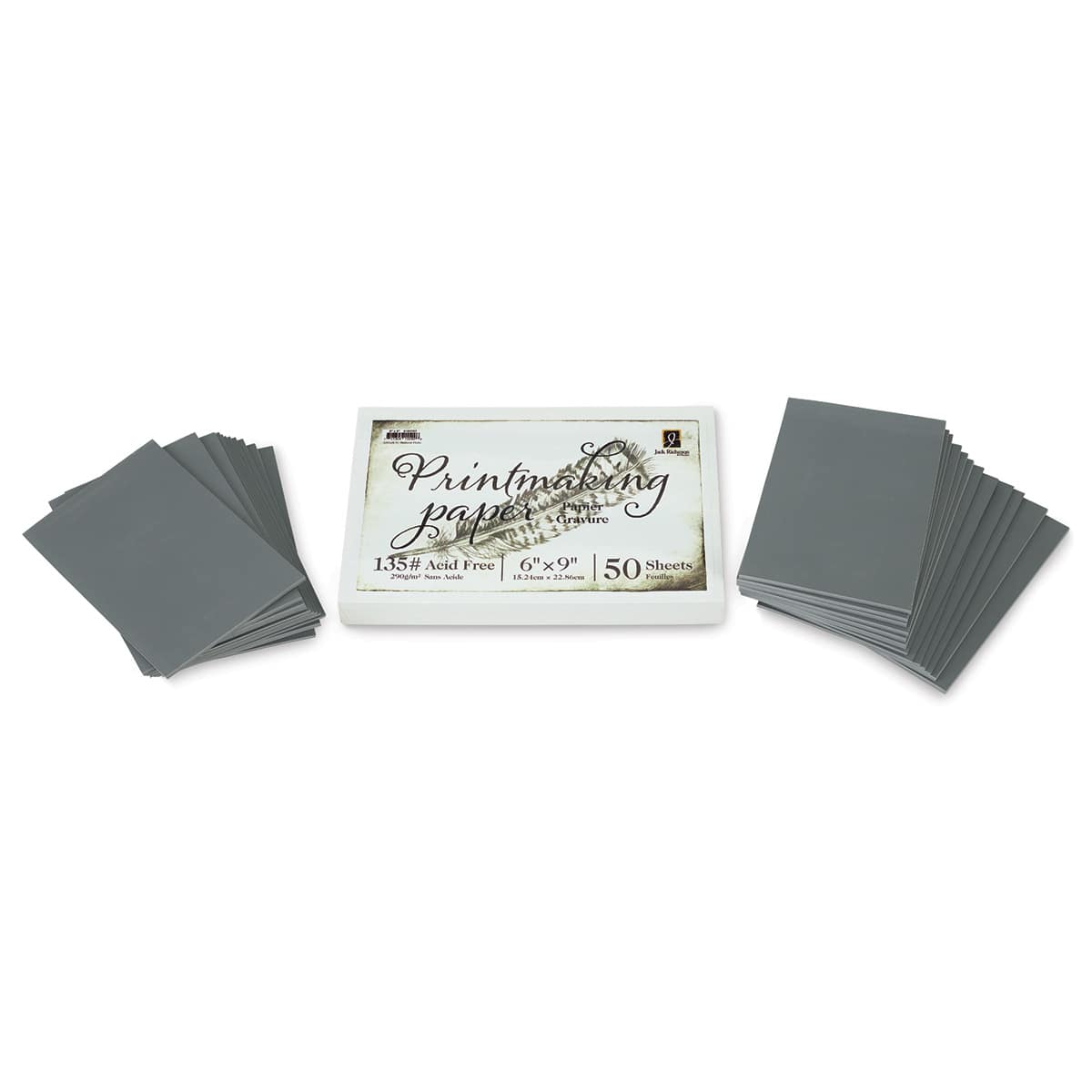 Richeson Printmaking Class Pack - Component Linoleum blocks shown with paper package