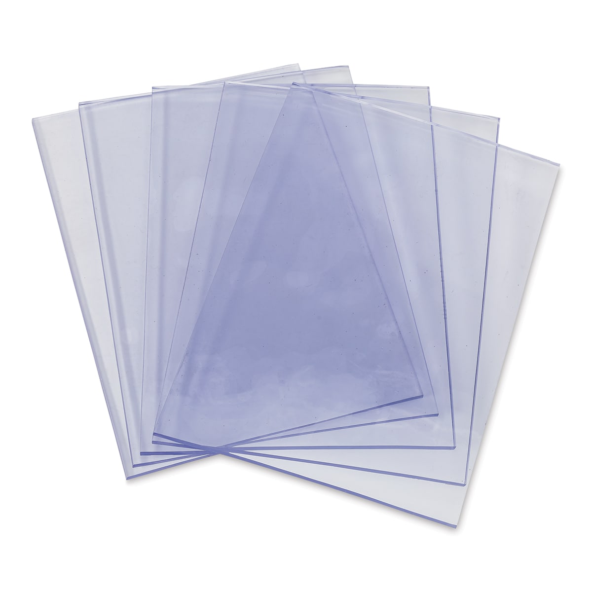 Blüm Clear Printmaking Blocks - 4" x 6", 1/8" Thick - 5 blocks fanned