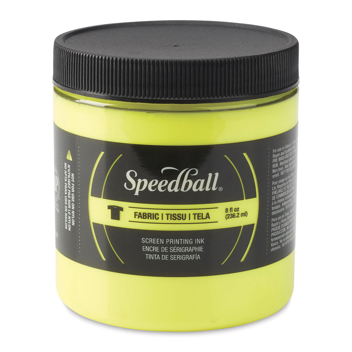 Speedball Fabric Screen Printing Ink - Fluorescent Yellow, 8 oz, Jar