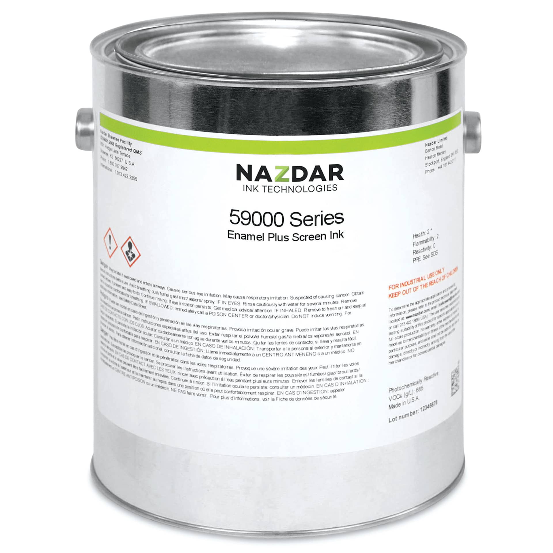 Naz-Dar 59-000 Series Gloss Enamel - Medium Yellow, 1 kg