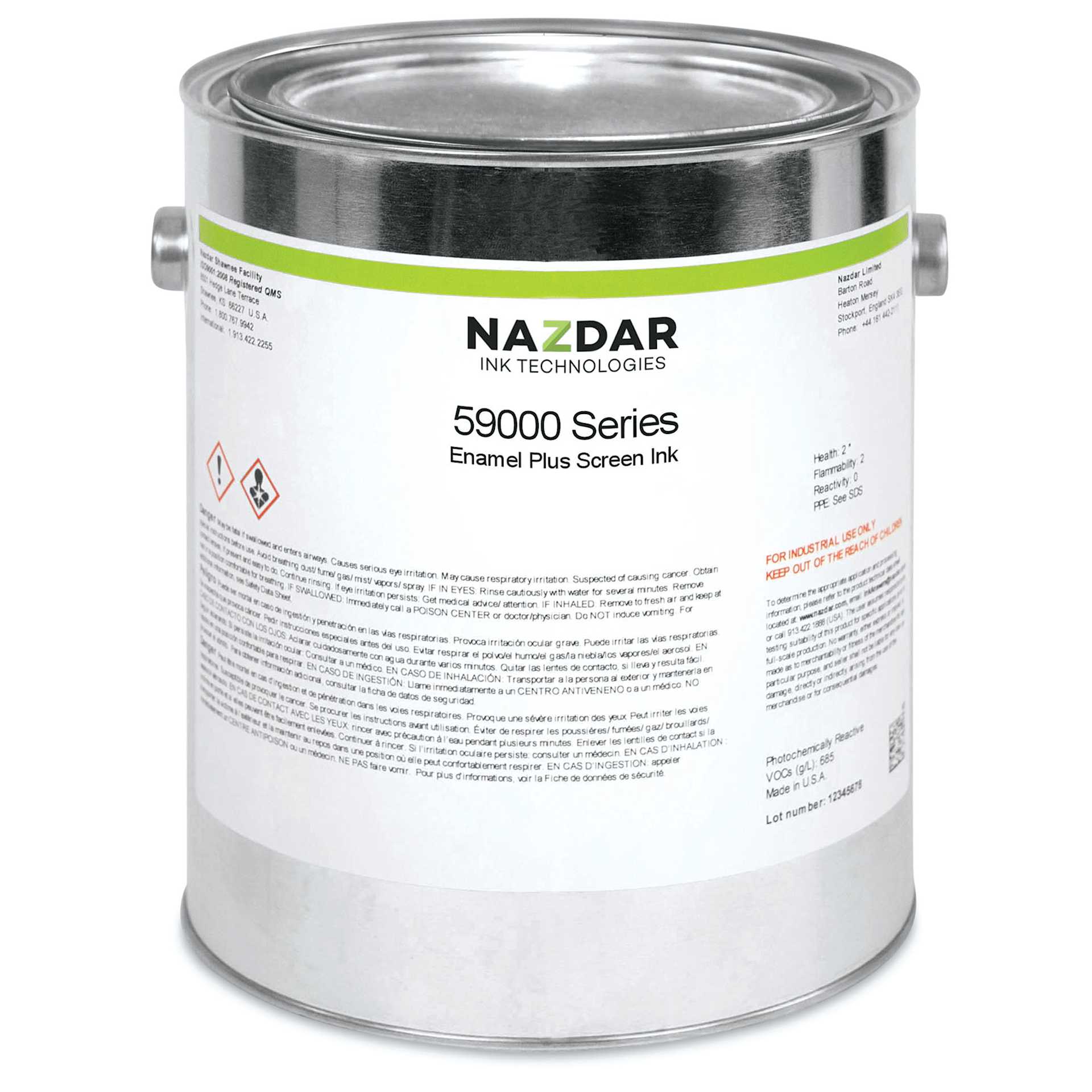 Naz-Dar 59-000 Series Gloss Enamel - Brilliant Orange, 1 kg