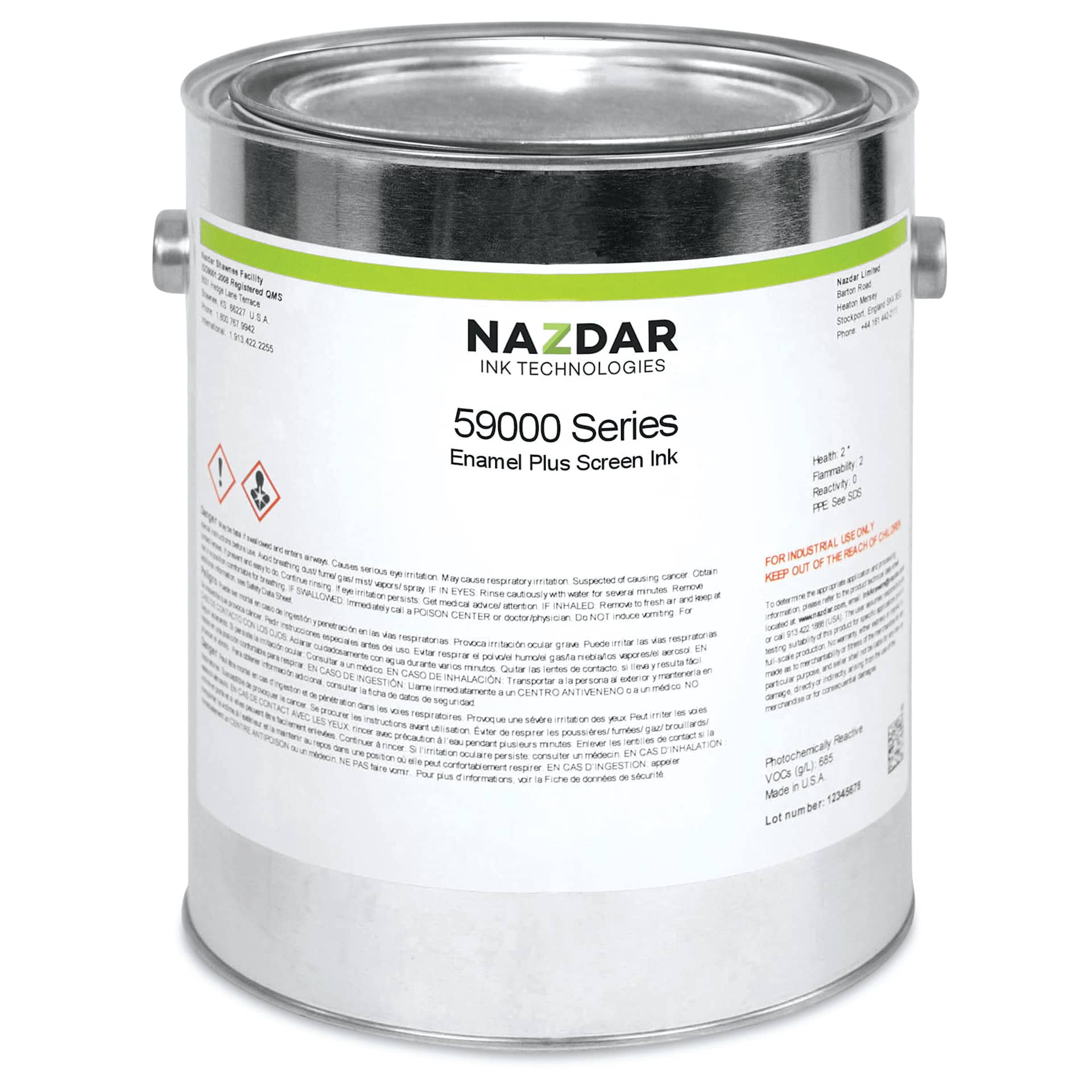Naz-Dar 59-000 Series Gloss Enamel - Ultra Blue, 1 kg