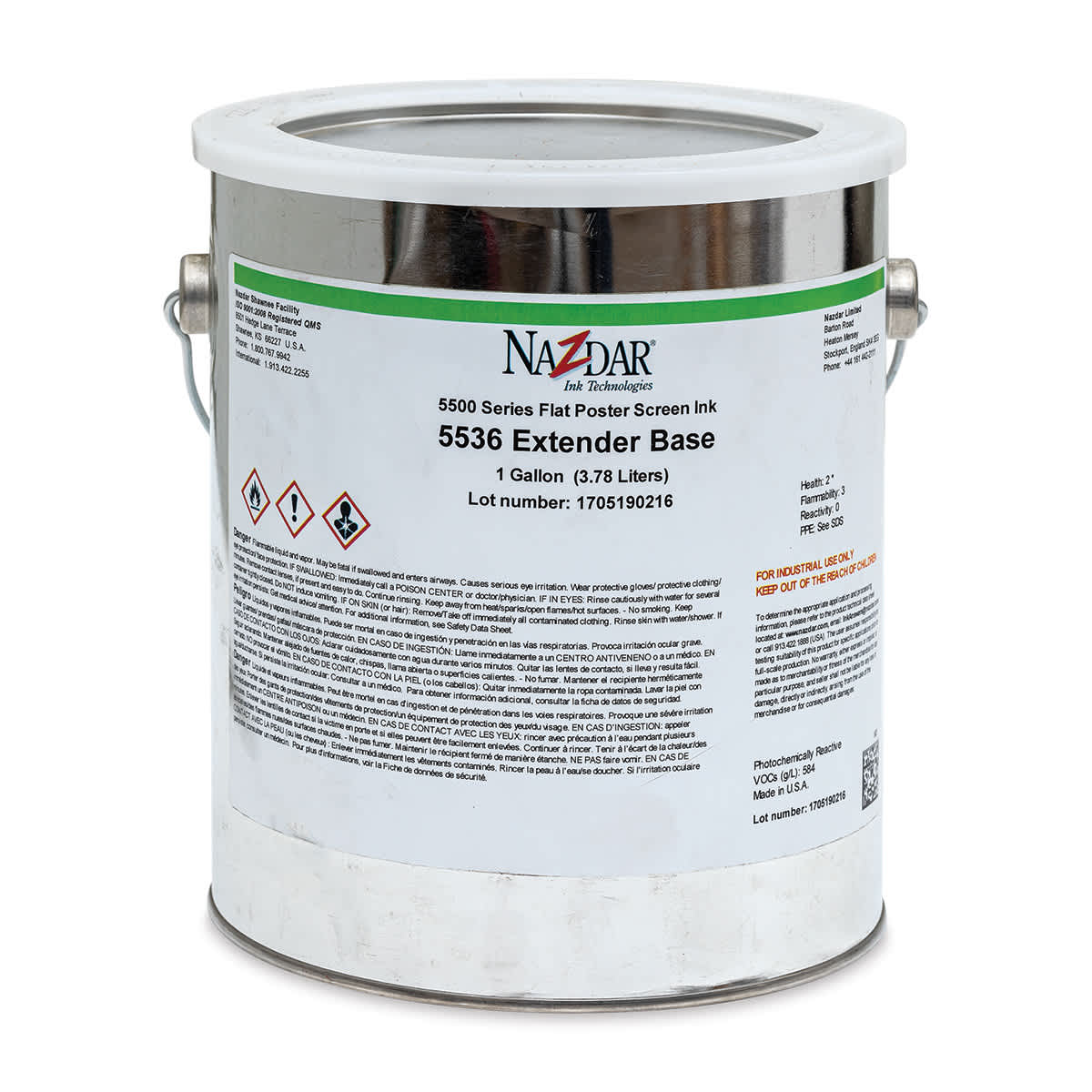 Nazdar 5536 Series Flat Poster Screen Ink Extender Base - 1 Gallon (3.78 L)