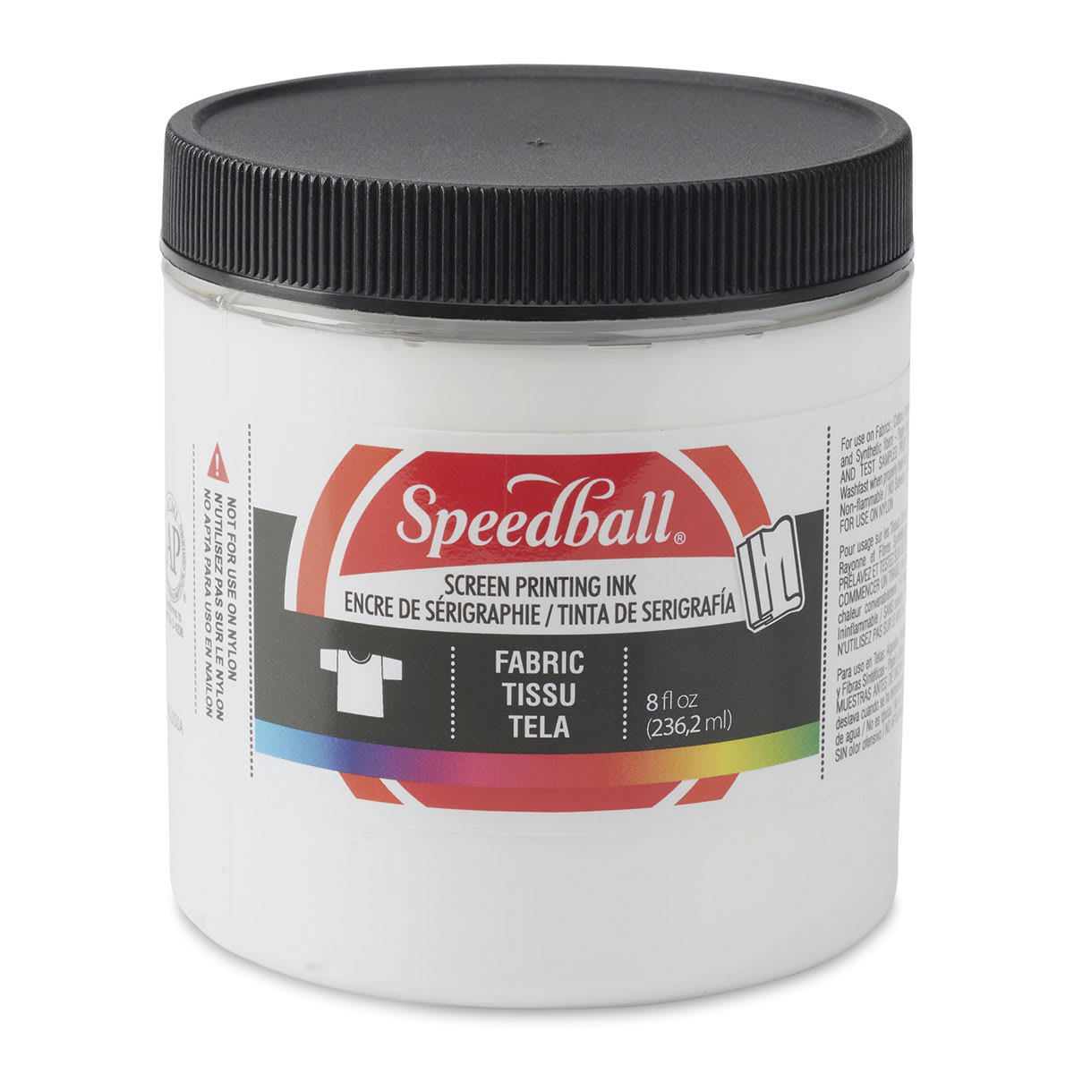 Speedball Fabric Screen Printing Ink - White, 8 oz, Jar