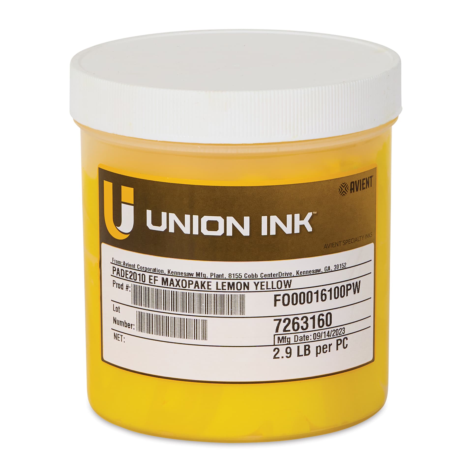 Union Maxopake Liberty Series Ink - Quart, Lemon Yellow