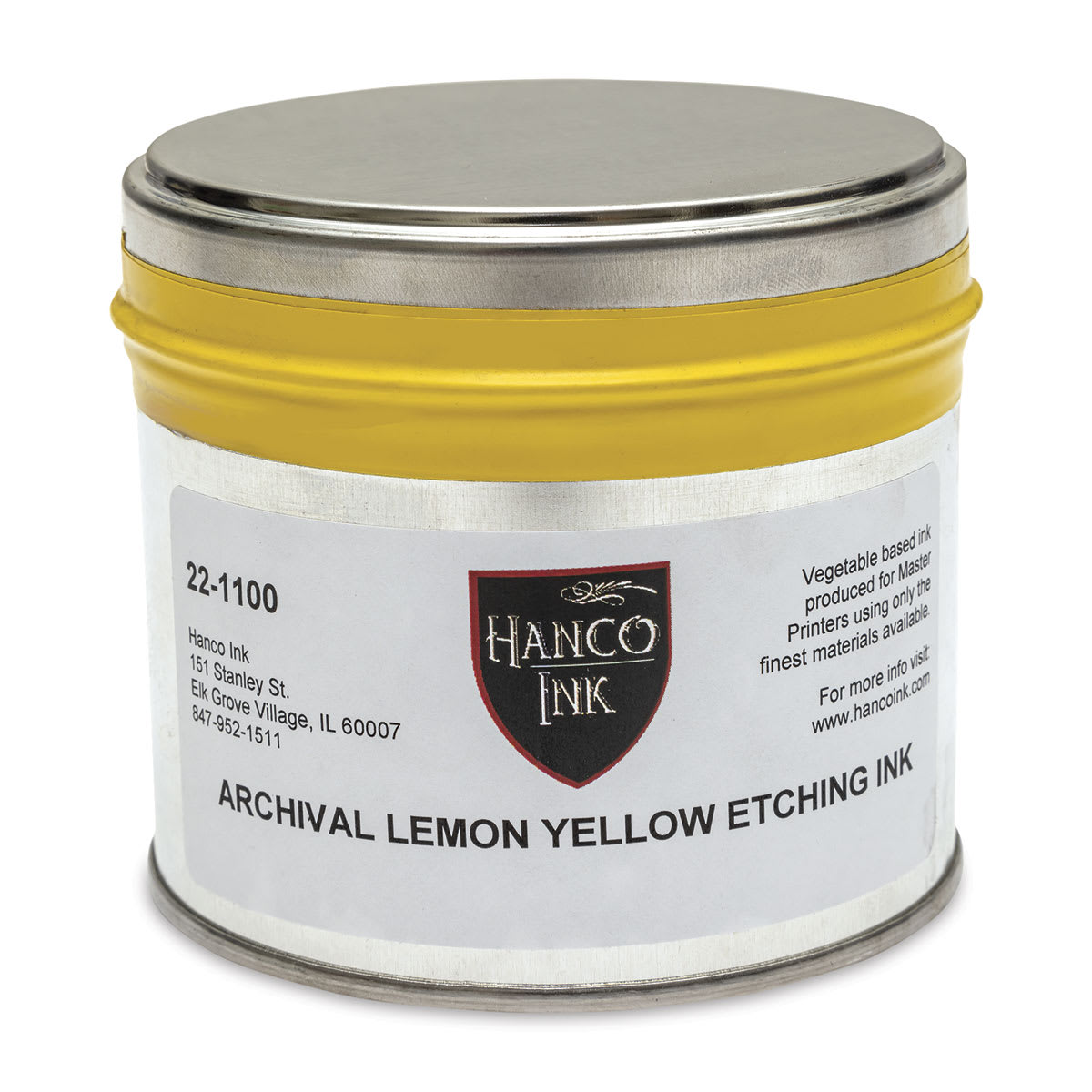 Hanco Oil Based Etching Ink - 1 lb, Lemon Yellow - front