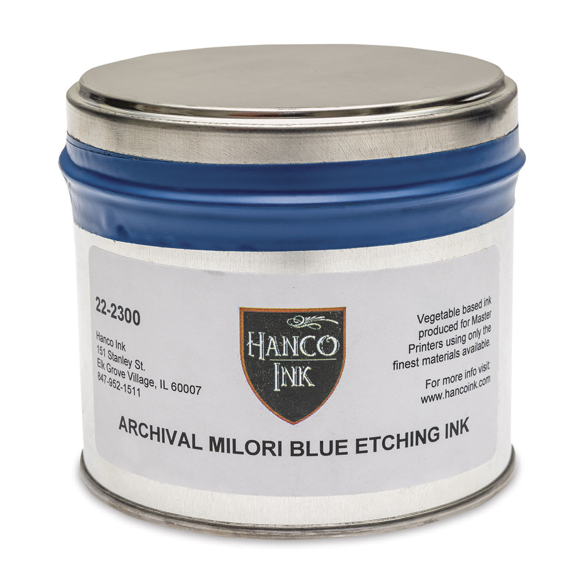 Hanco Oil Based Etching Ink - 1 lb, Milori Blue - front