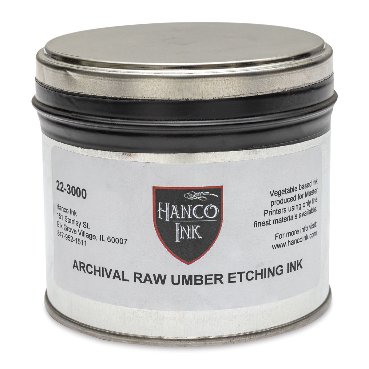 Hanco Oil Based Etching Ink - 1 lb, Raw Umber - front