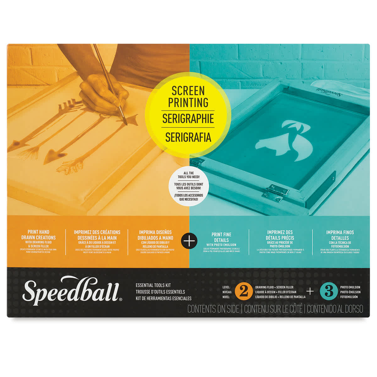 Speedball Screen Printing Essential Tools Kit - Front of package shown Speedball Screen Printing Essential Tools Kit - Front of package shown