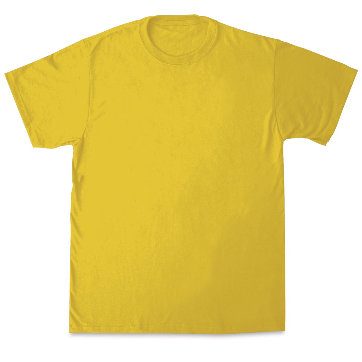 First Quality 50/50 Adult T-Shirts - Front view of Yellow Shirt